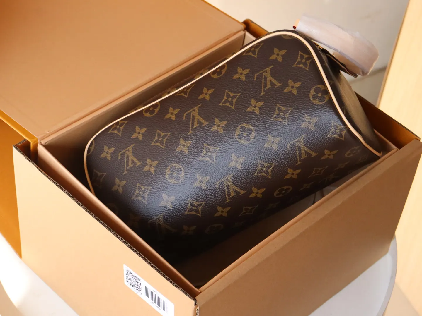 Monogram Cosmetic Pouch Leather