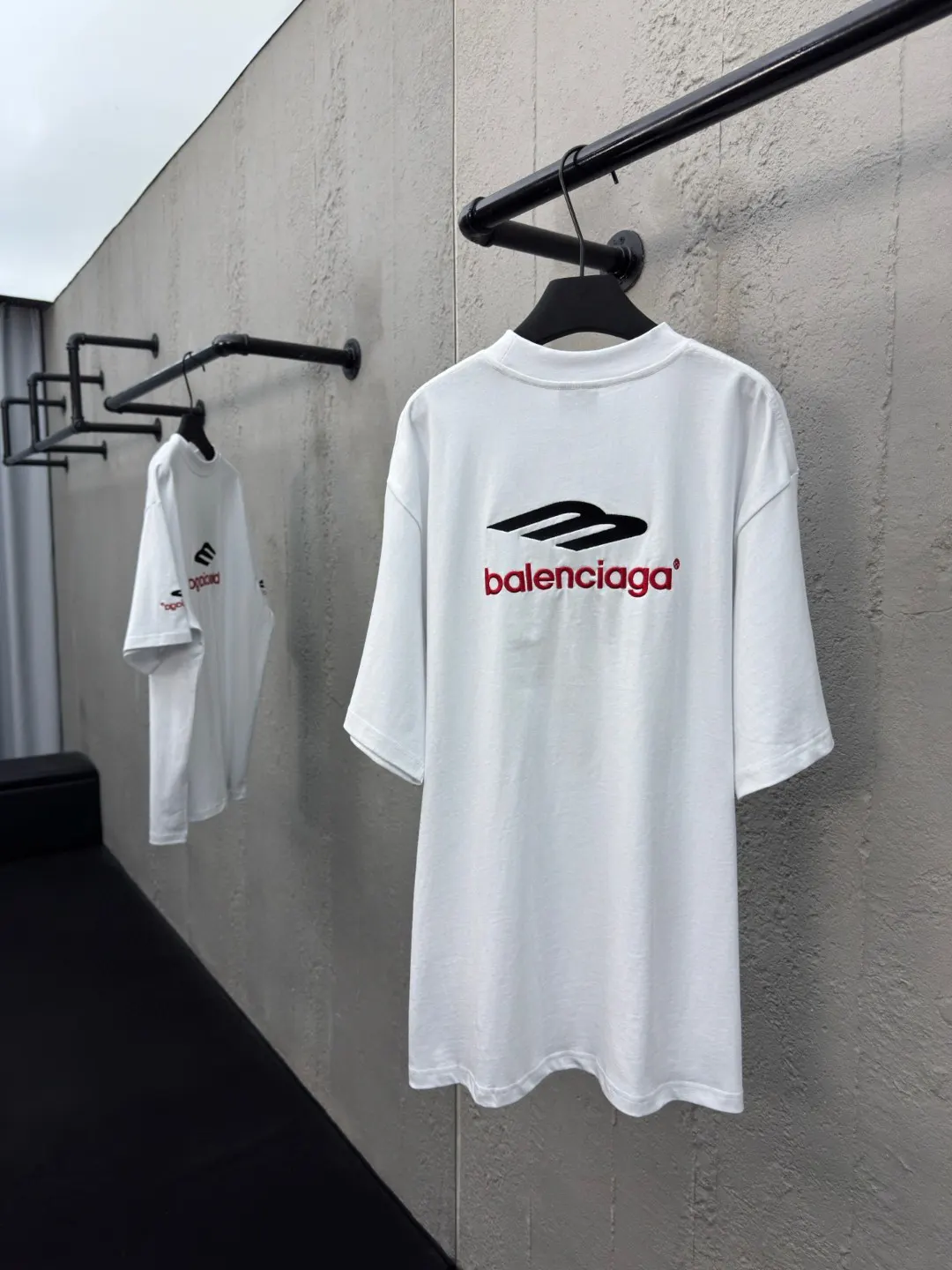 Balenciaga White Cotton Logo Short Sleeve T-Shirt Street