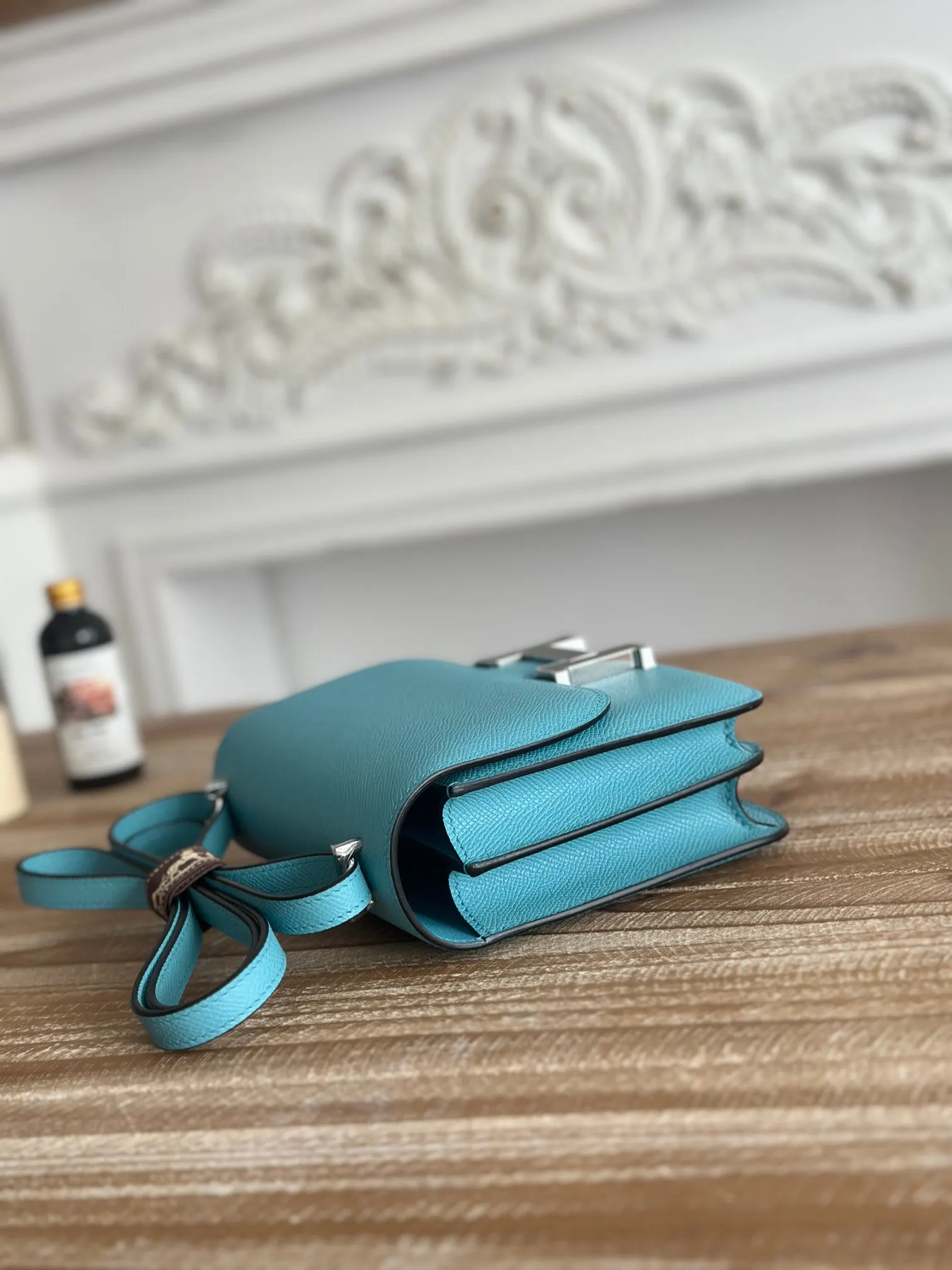Hermès Constance 北方蓝 Epsom掌纹牛皮 斜挎包 19cm
