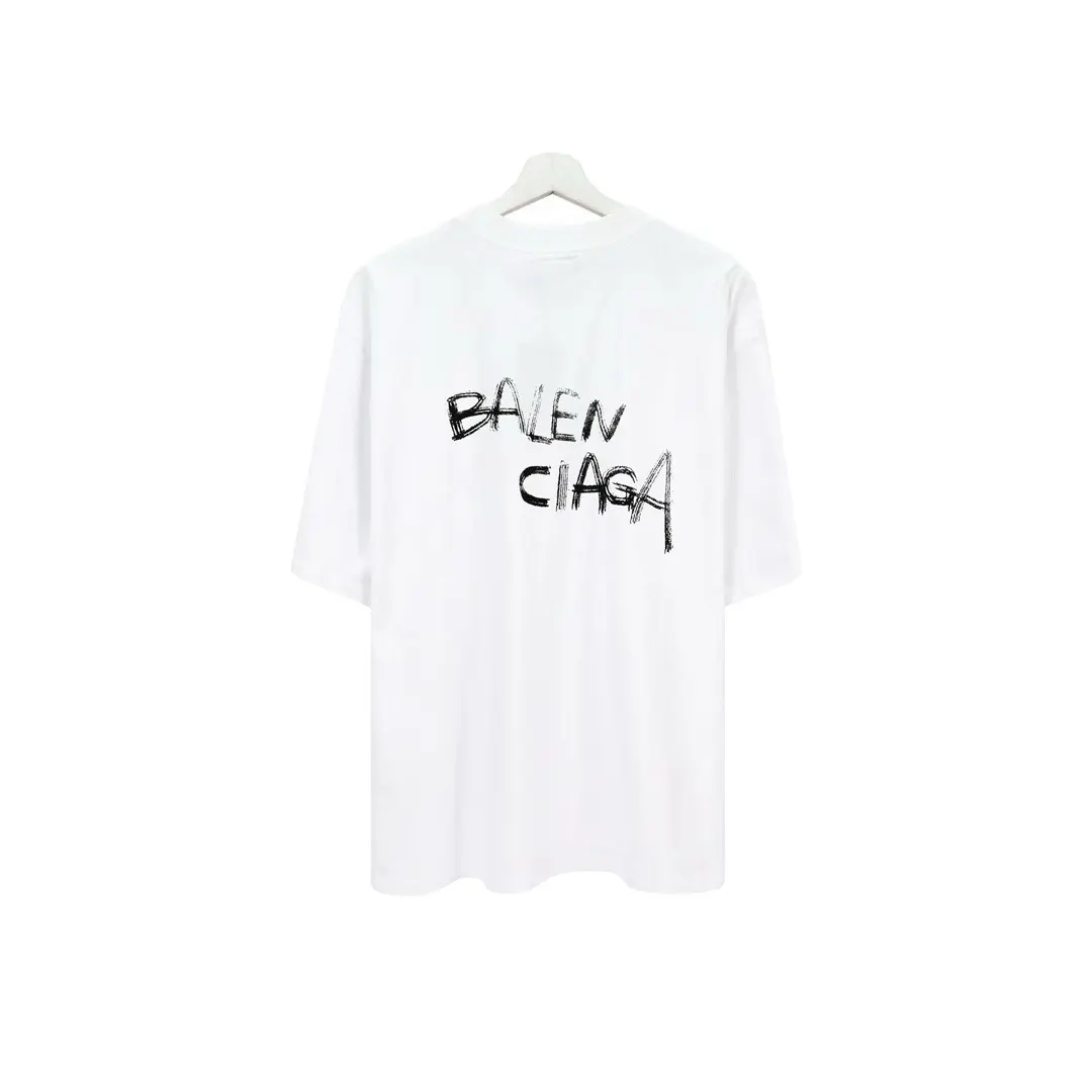 Balenciaga 白色 Logo 印花 短袖T恤