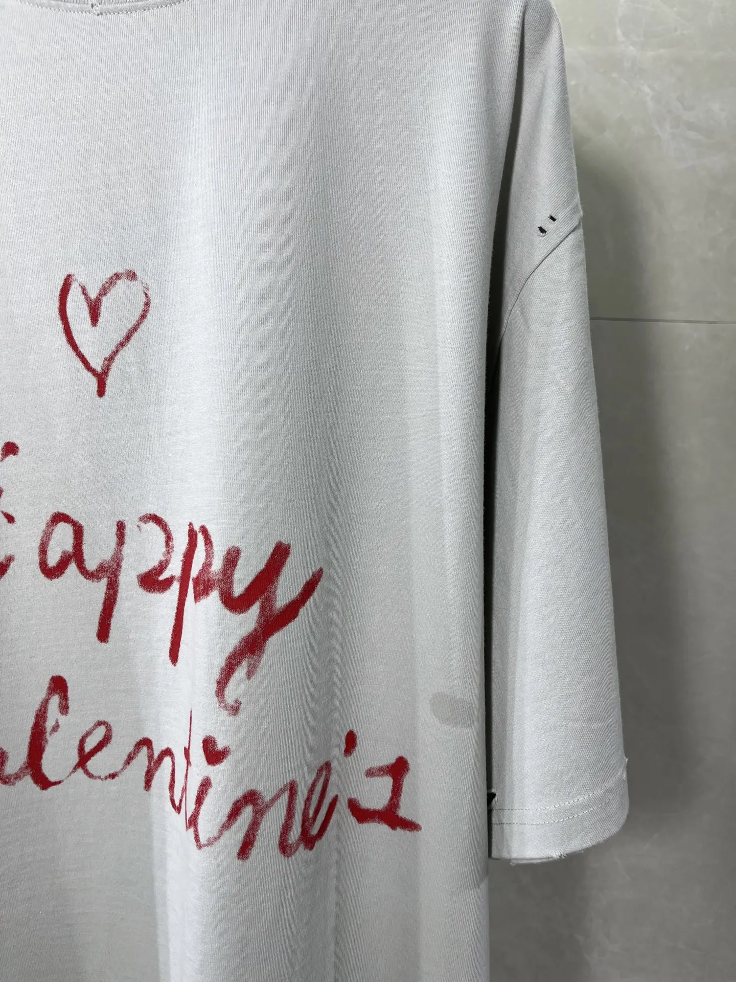 Balenciaga Gray Logo Short Sleeve T-Shirt Street