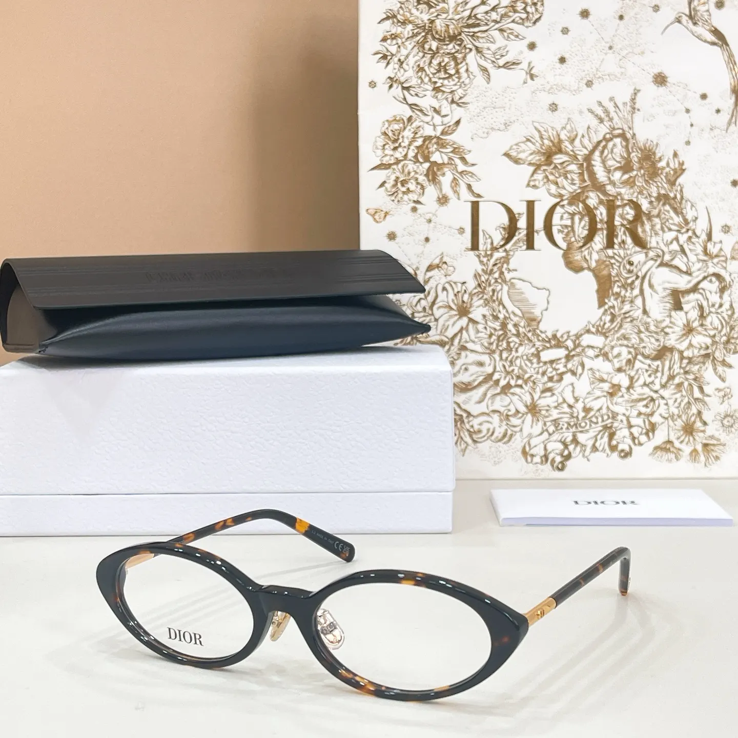 Dior 黑色细框眼镜 简约通勤款