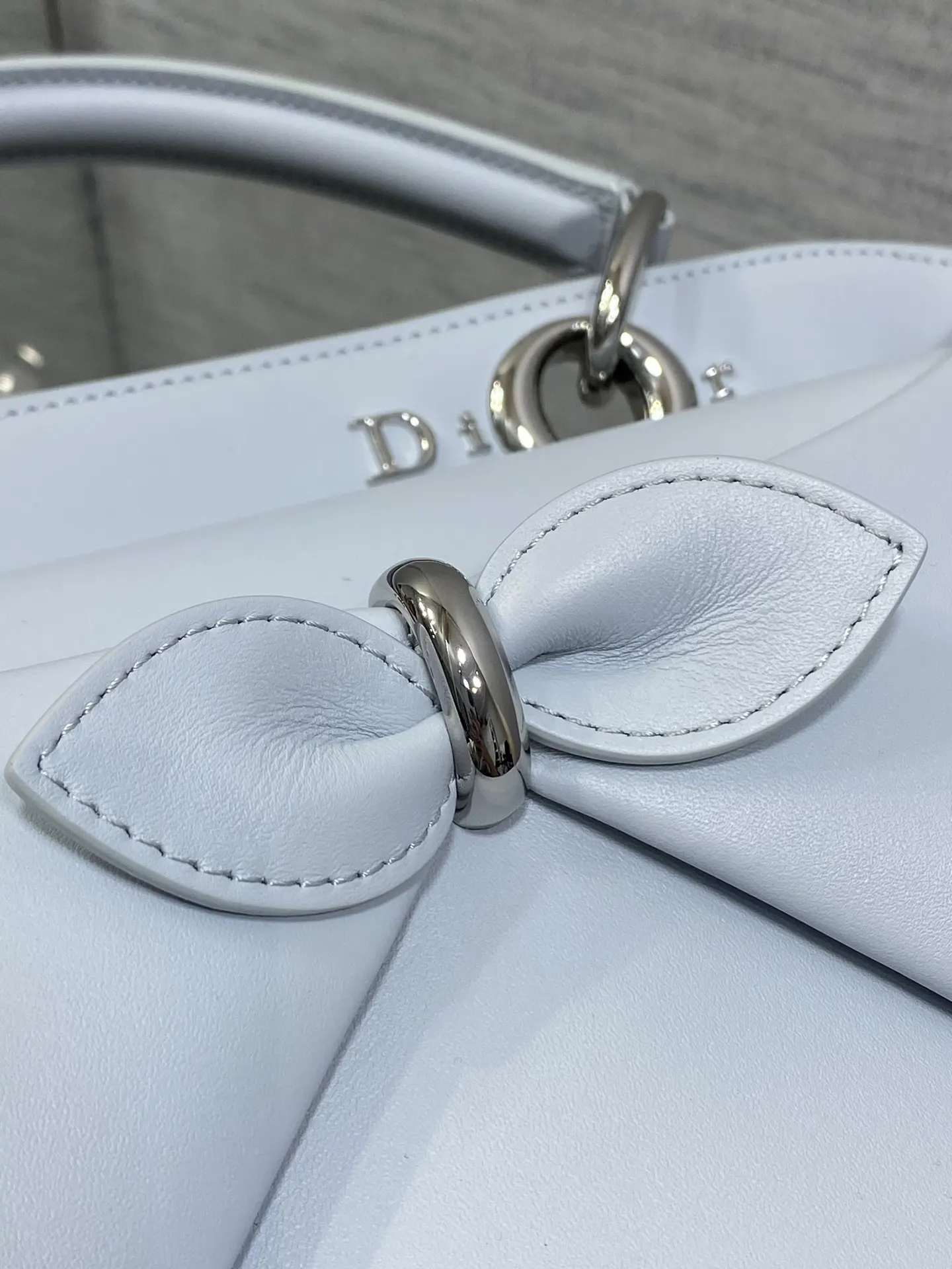 Dior Lady Dior 灰色手提斜挎包 格纹款