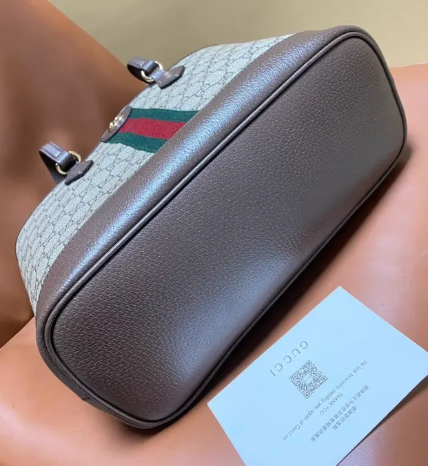 Gucci 棕色 米色 托特包 ▫ 尺 大容量托特款