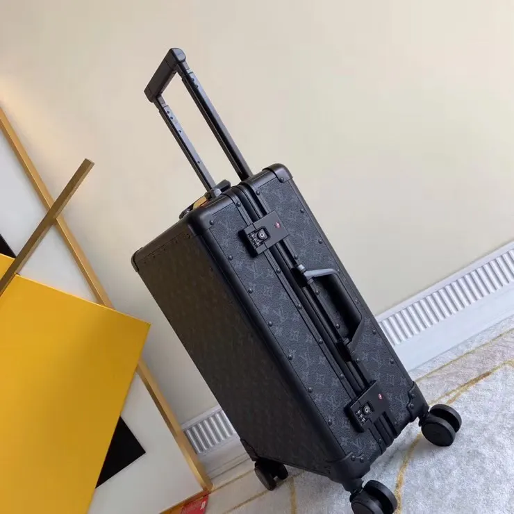 黑色 老花 v驴牌行李箱 拉杆箱 時尚新宠 復古 旅行拉杆款 輕便出行款