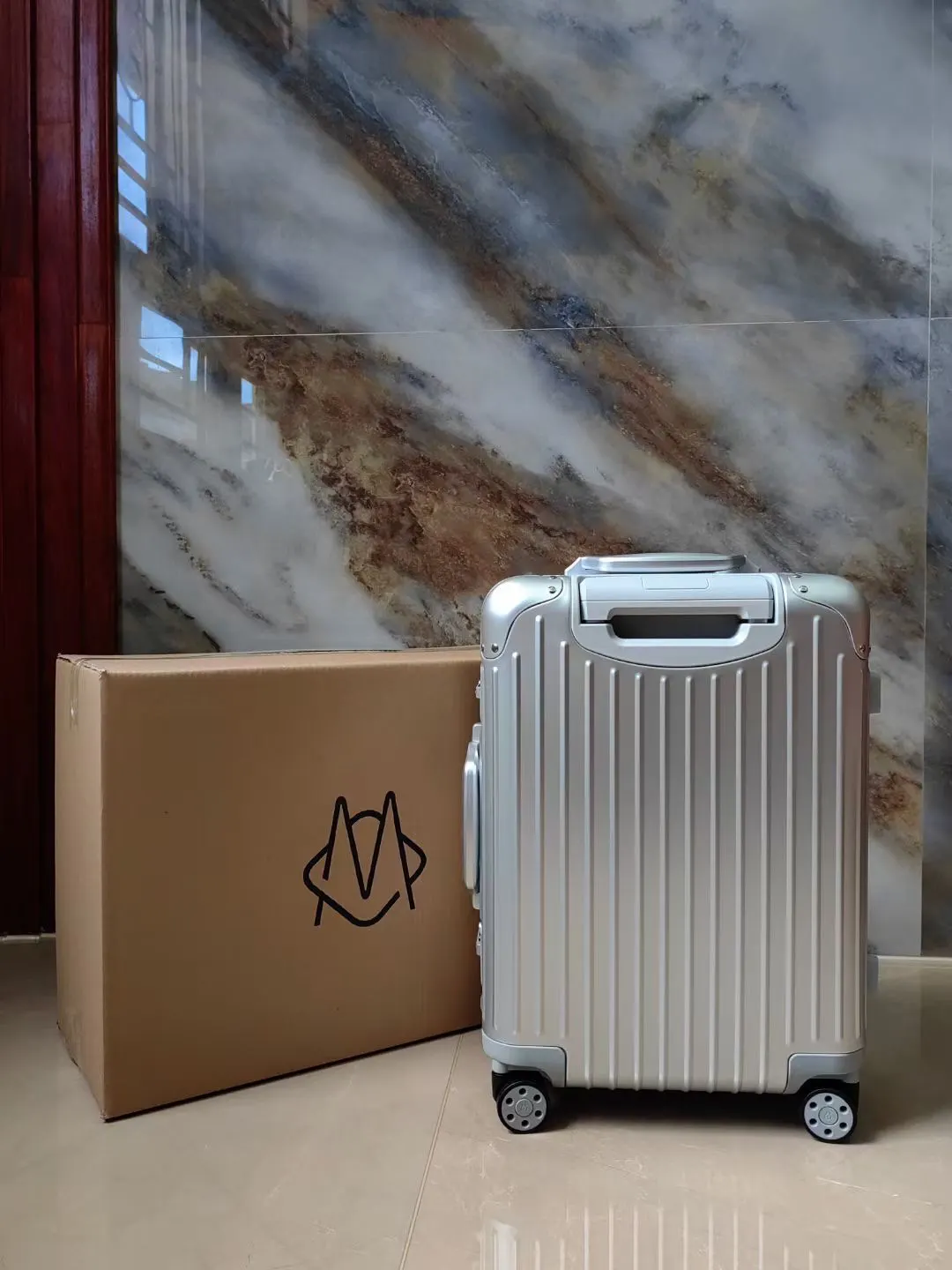 Rimowa Black Gray Suitcase Travel Lightweight