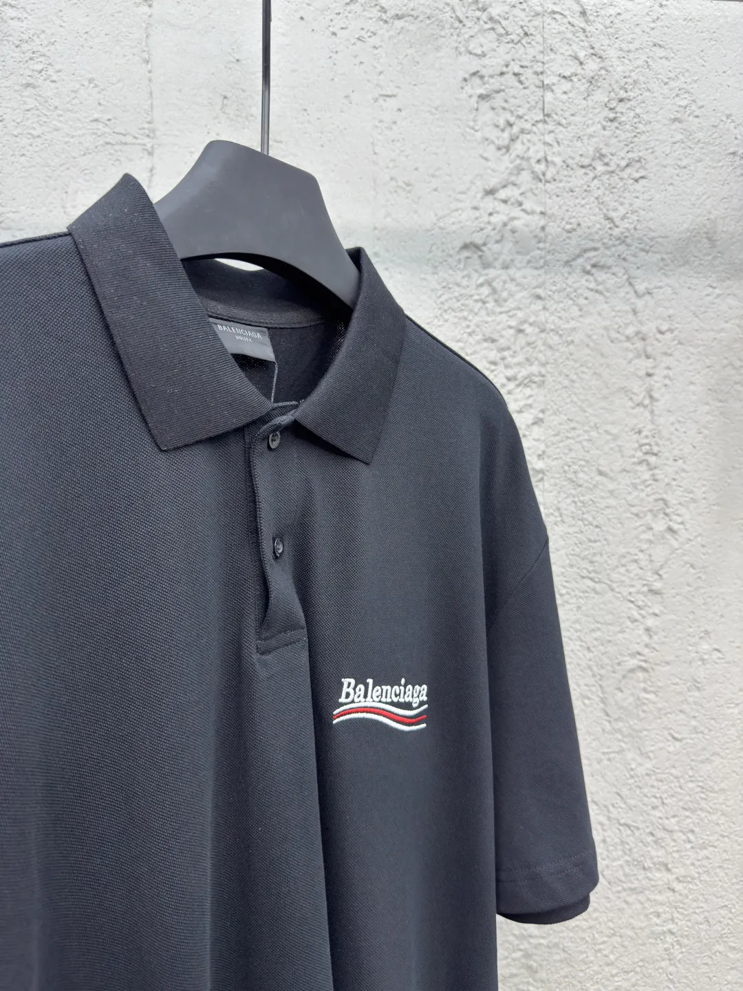 Balenciaga Black Cotton Logo Shirt Street