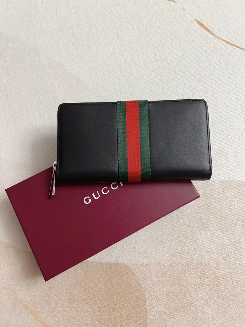 Gucci GG Supreme 黑色 Monogram 錢包