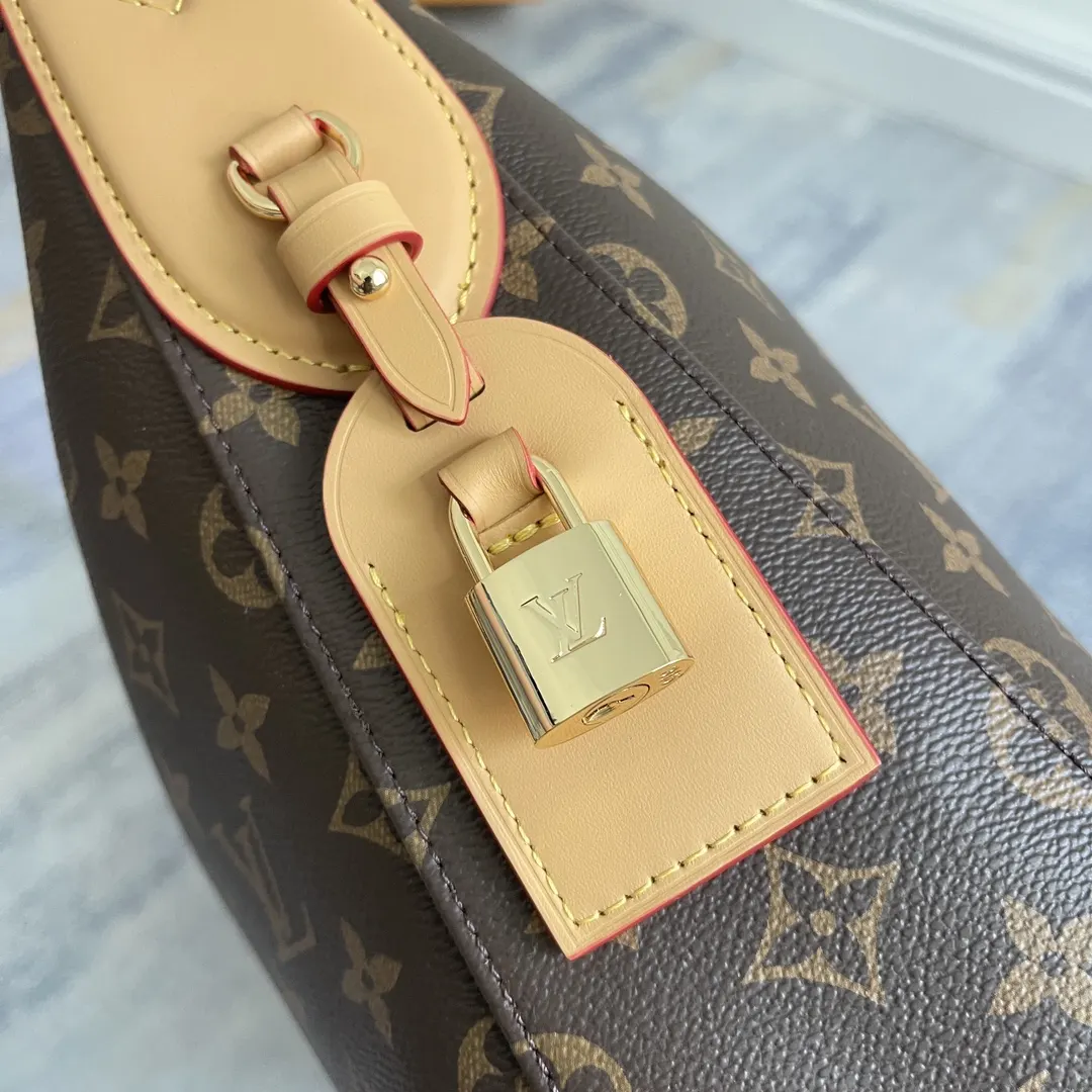Monogram Top Handle Bag Commuter Leather