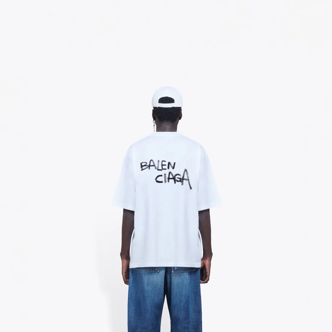 Balenciaga 白色 Logo 印花 短袖T恤