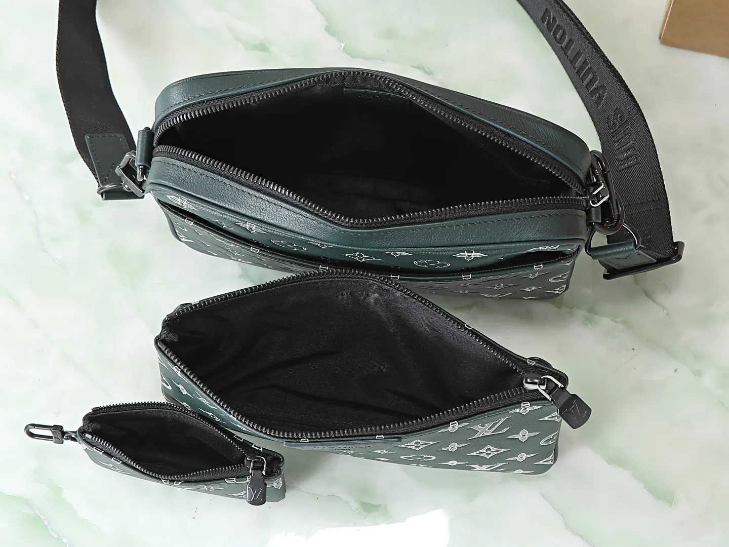 LV Trio Messenger black and gray color scheme messenger bag Image 8 LV Trio Messenger black and gray color scheme messenger bag Image 8
