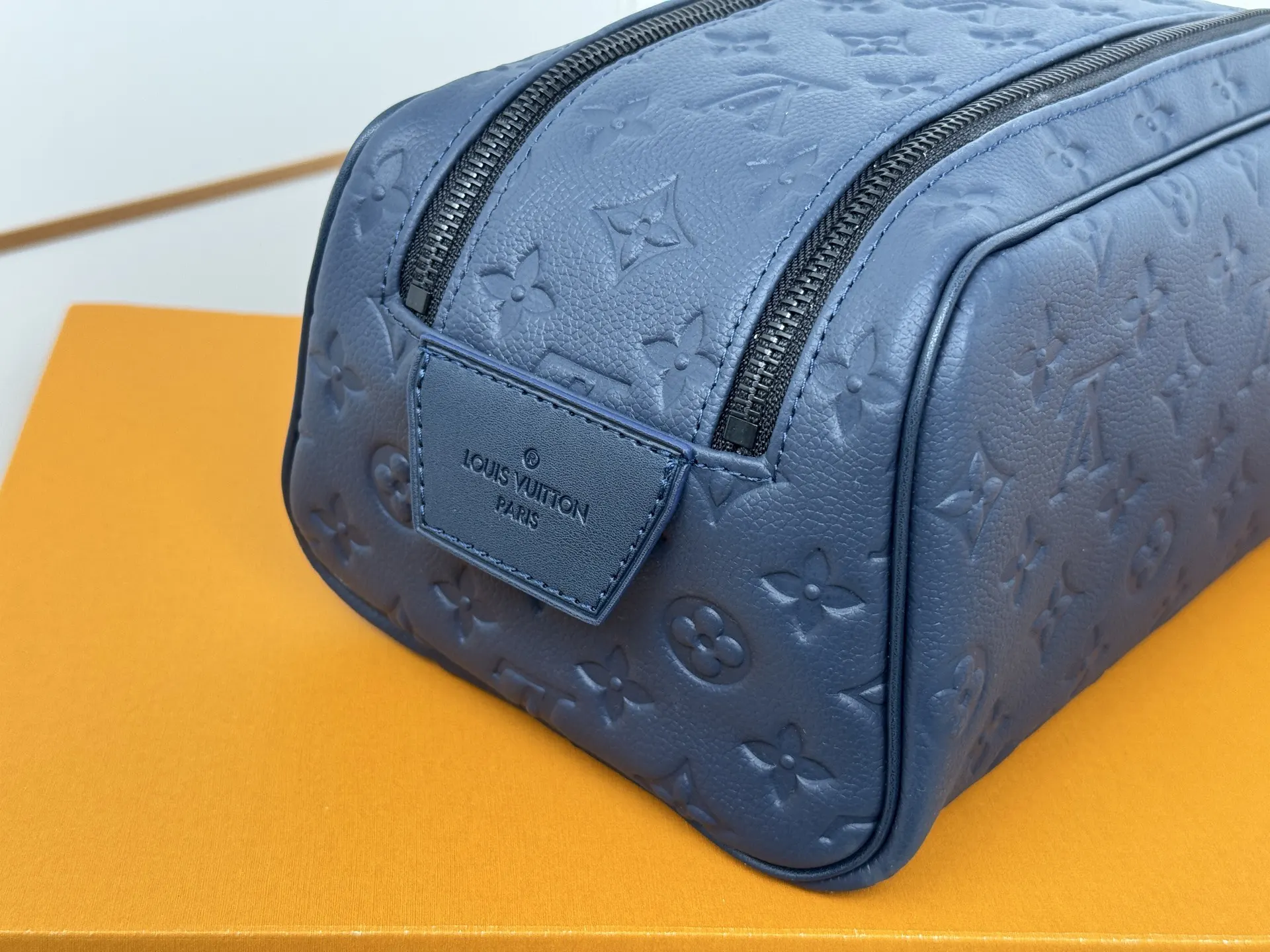 Black Monogram Cosmetic Pouch