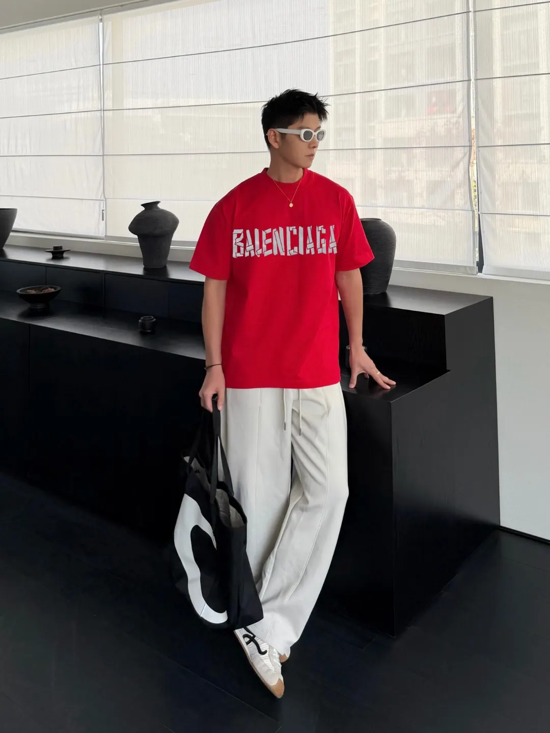 Balenciaga 紅色 Logo 短袖T恤(數字9) Balenciaga 紅色 Logo 短袖T恤(數字9)