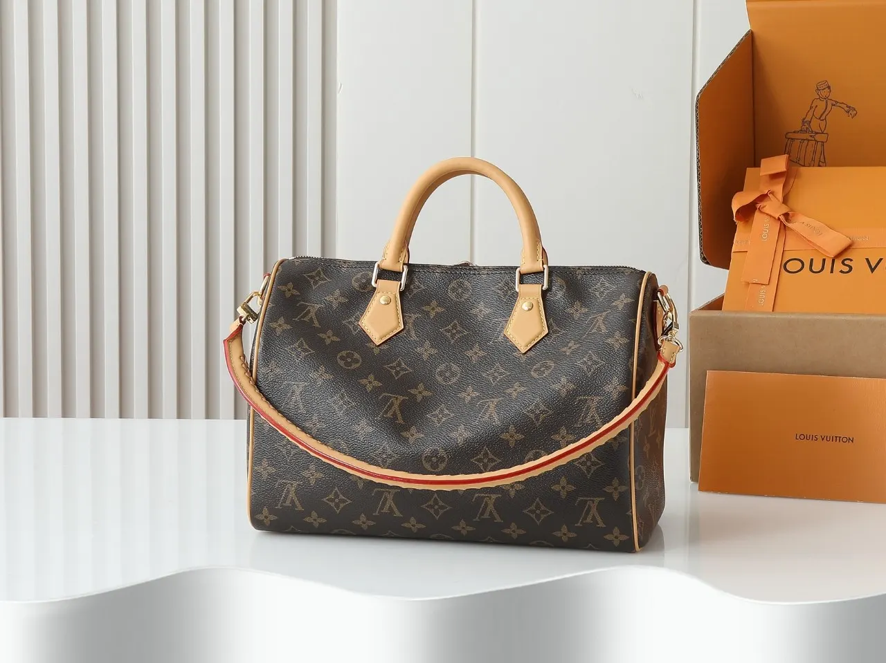 LV Speedy 牛皮 收納包 旅行收納款