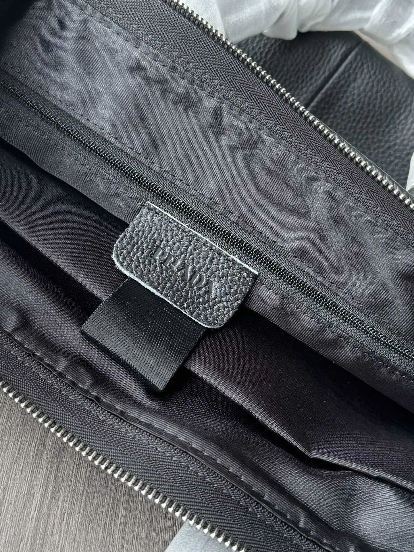 Prada Black Briefcase Business Commuter Leather