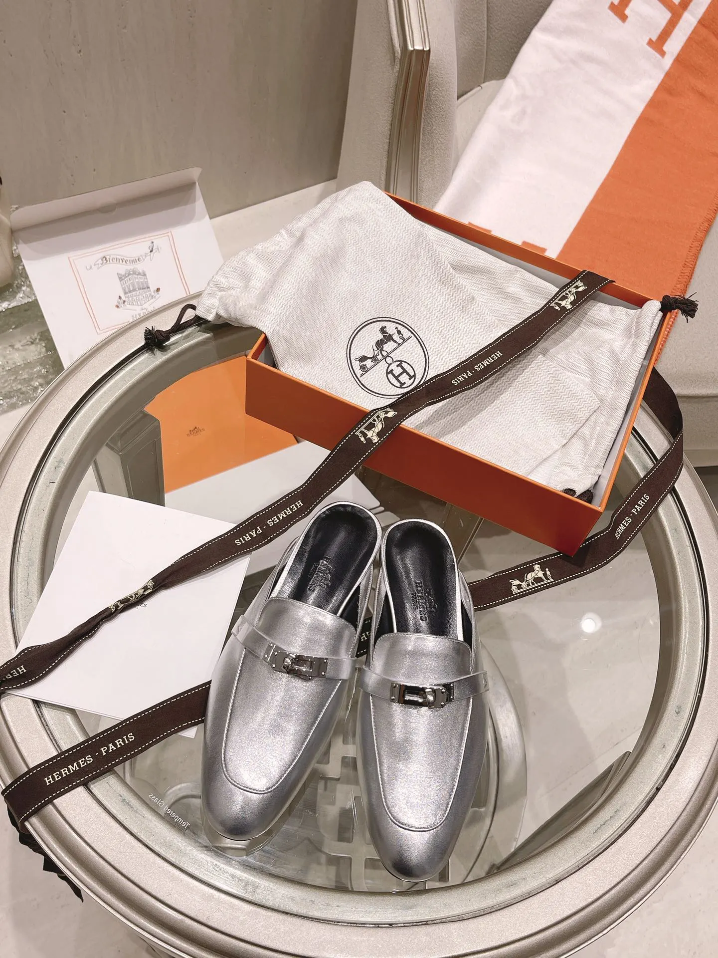 Hermès 小牛皮 乐福鞋
