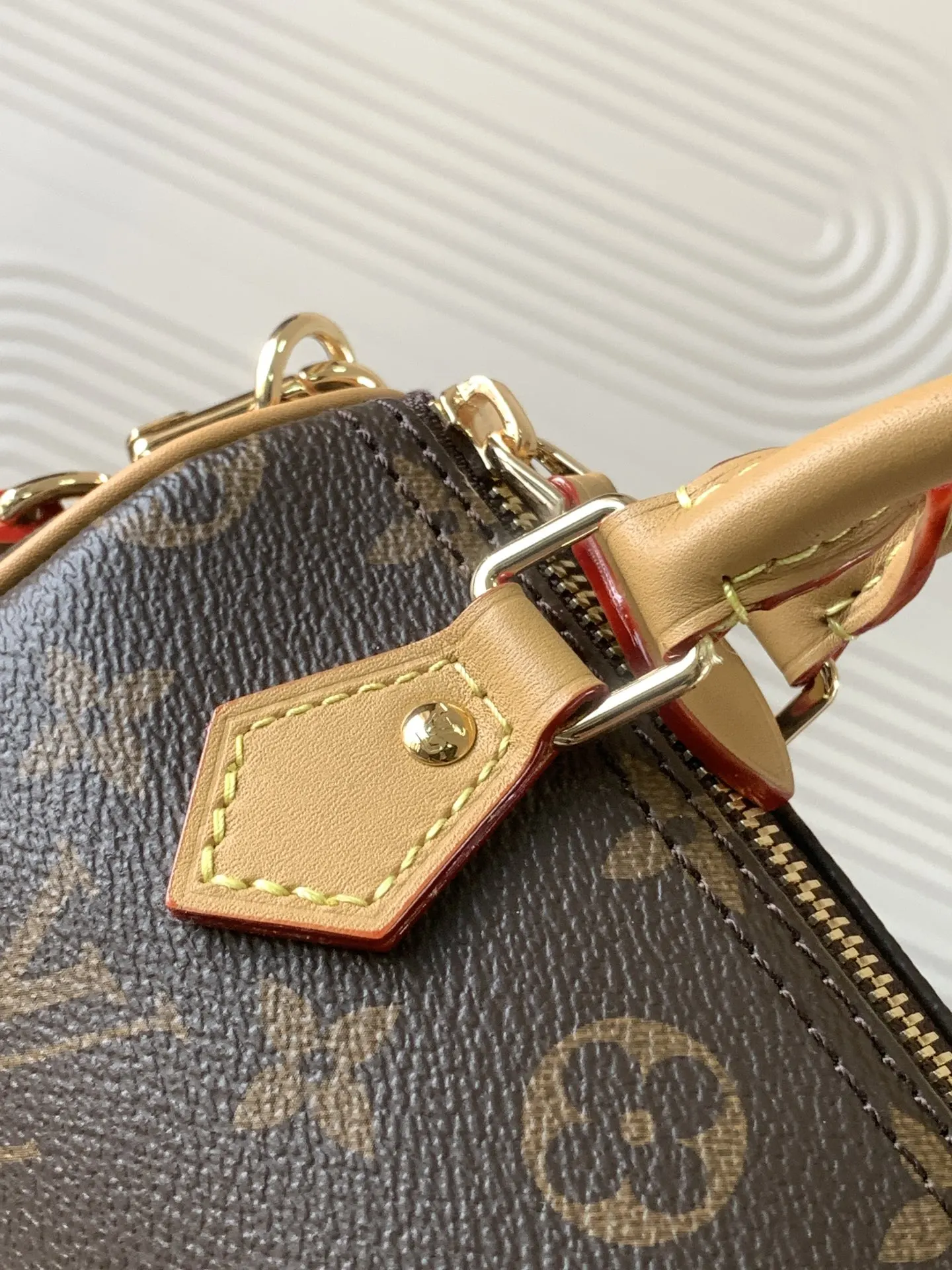 LV Speedy 老花 牛皮 收納包 旅行收納款