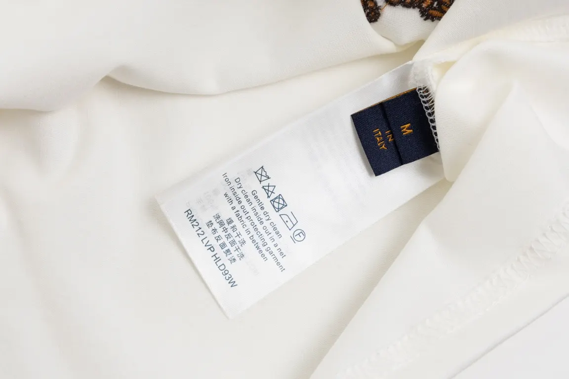 Louis Vuitton 24SS White Denim Embroidered T-Shirt
