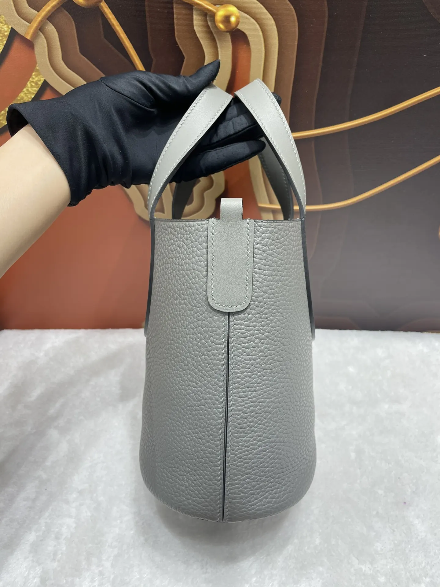 Hermès 积雨云灰迷你手提包