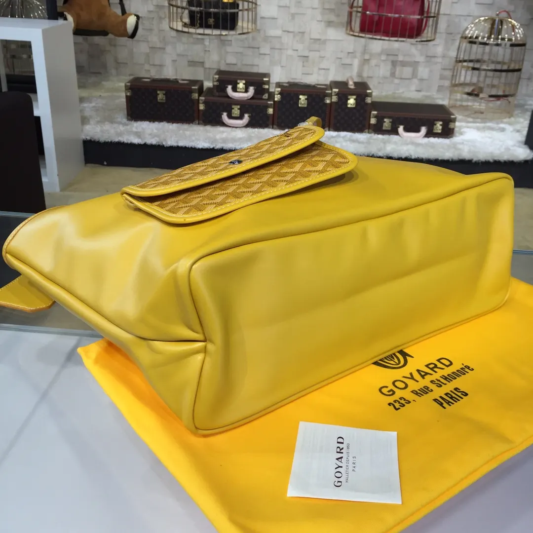 Goyard 戈雅 双面可用 充满法式优雅 订制Y字母涂鸦料 皮轻 托特包 大容量托特款