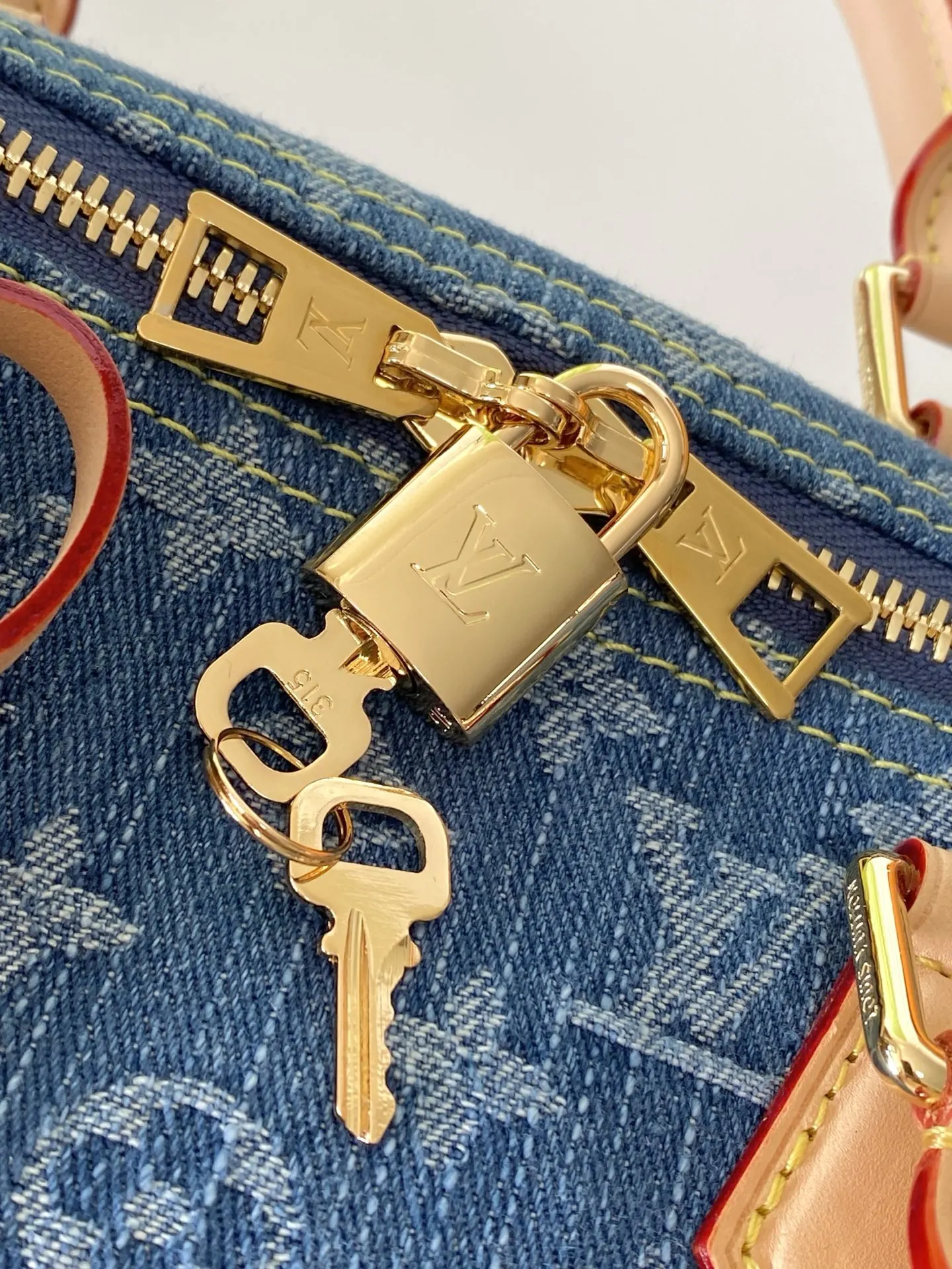 LV Speedy 牛仔 丹宁 Mo收納包 旅行收納款
