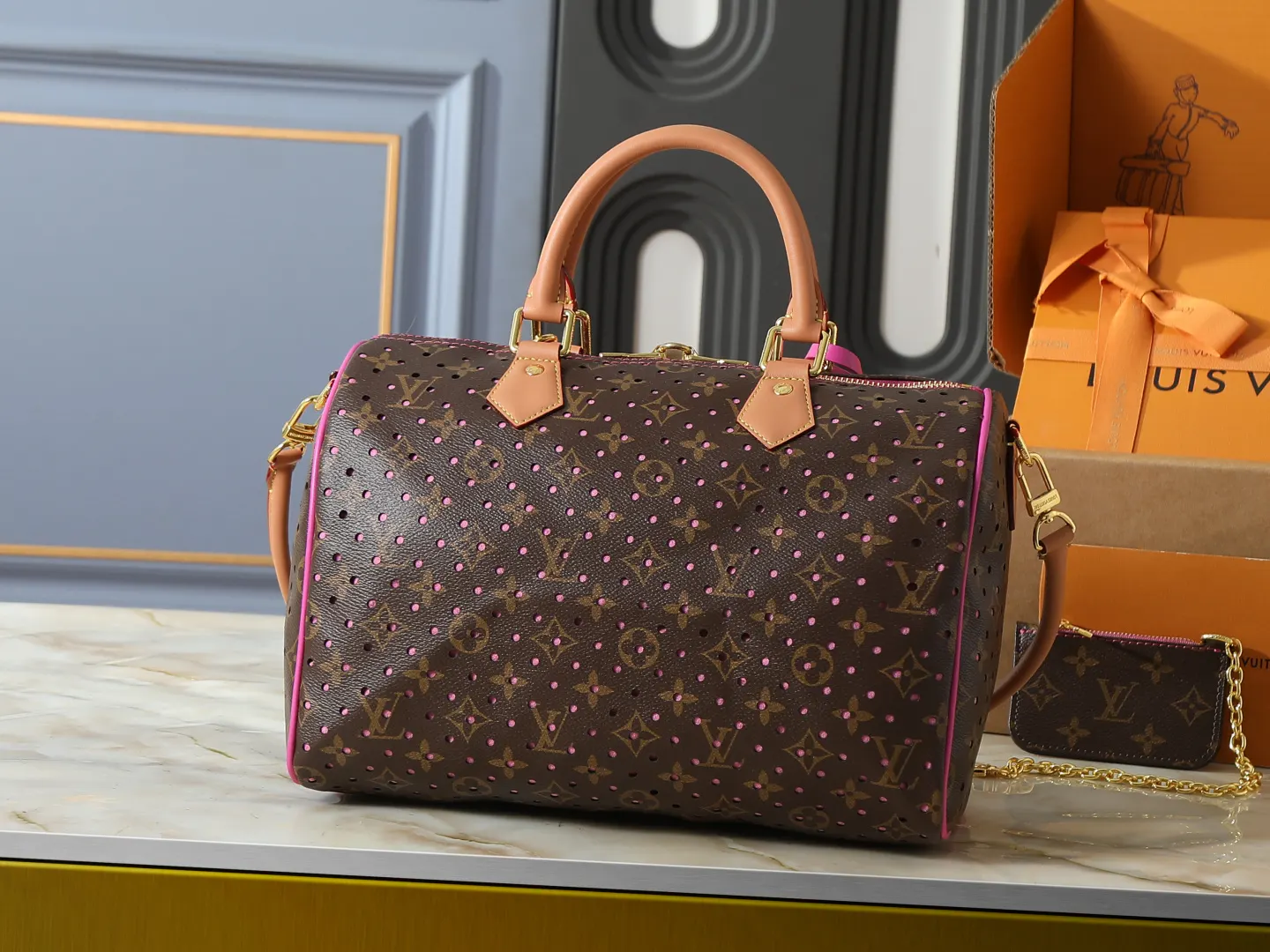 LV Speedy 帆布 收納包 旅行收納款