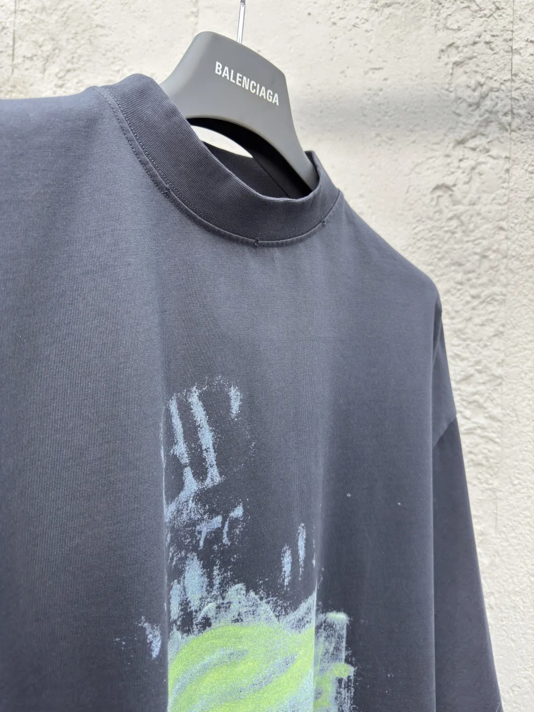 Balenciaga Black Cotton Short Sleeve T-Shirt Street