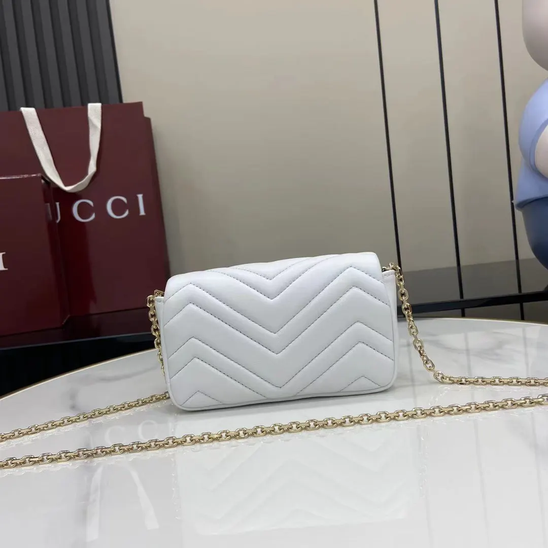 Gucci Marmont 绗缝皮革链条包 单肩斜挎