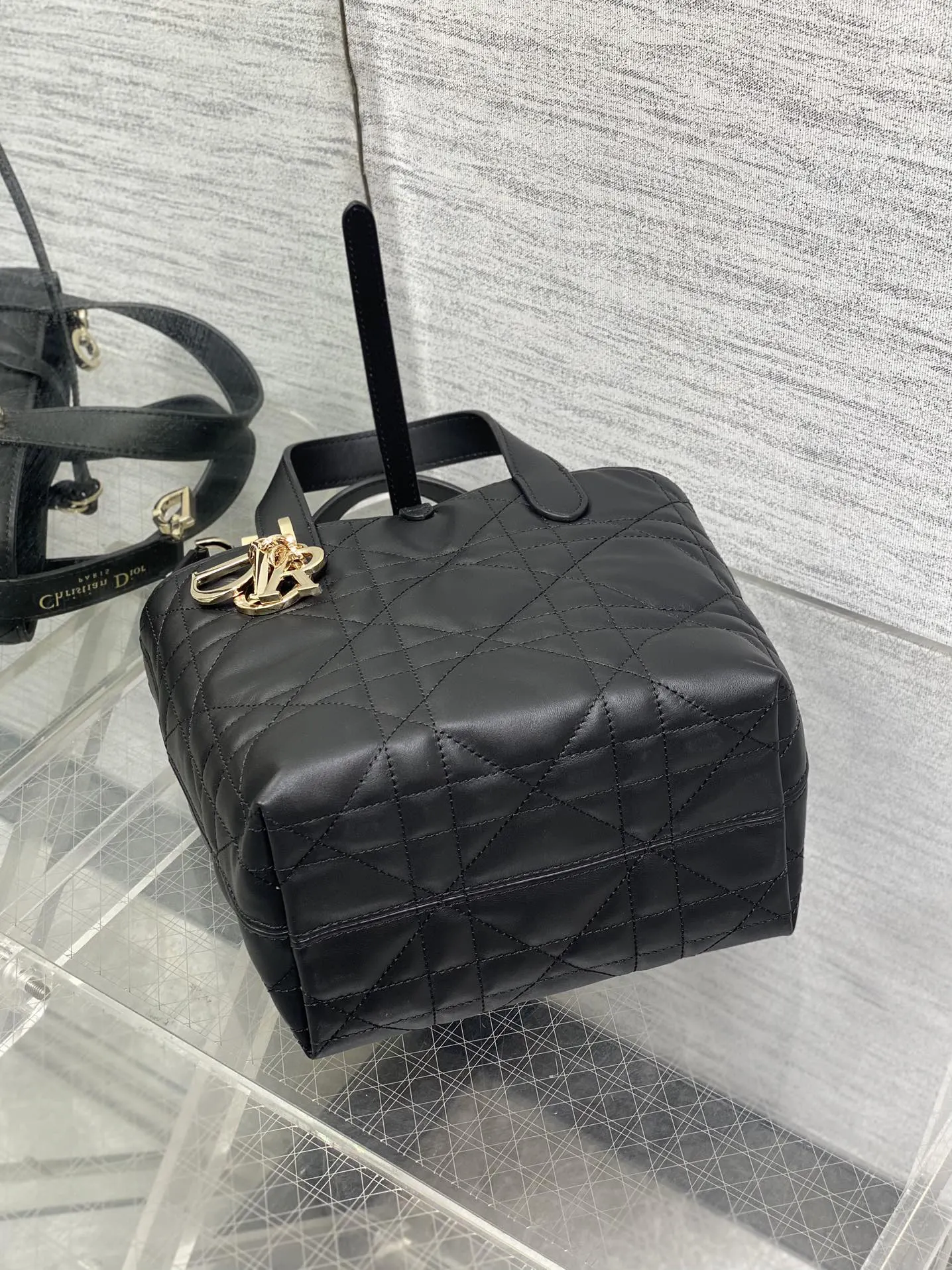 Dior Toujours 黑色 皮革 手提包