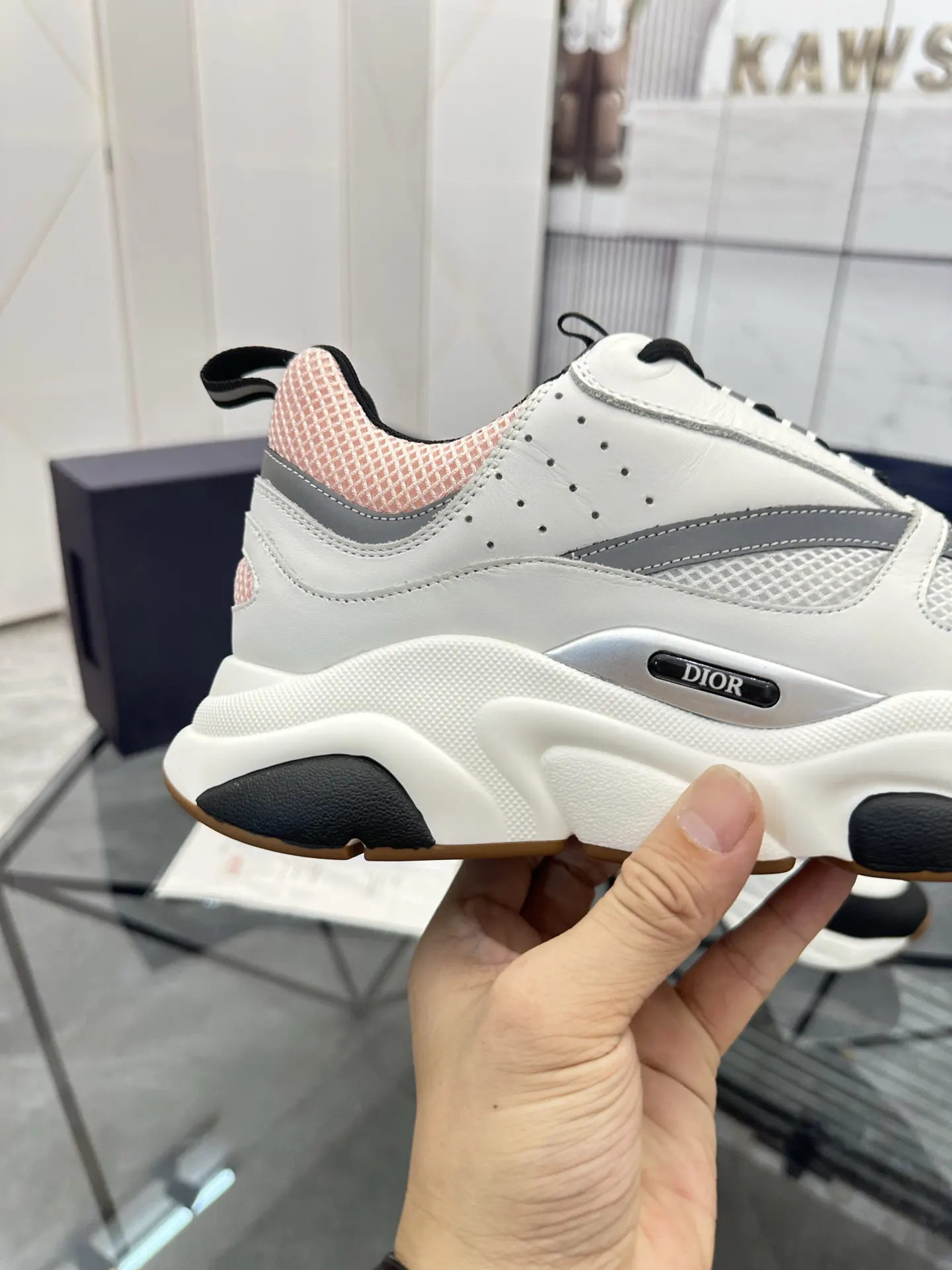 Dior B22 白黑拼色牛皮休闲鞋