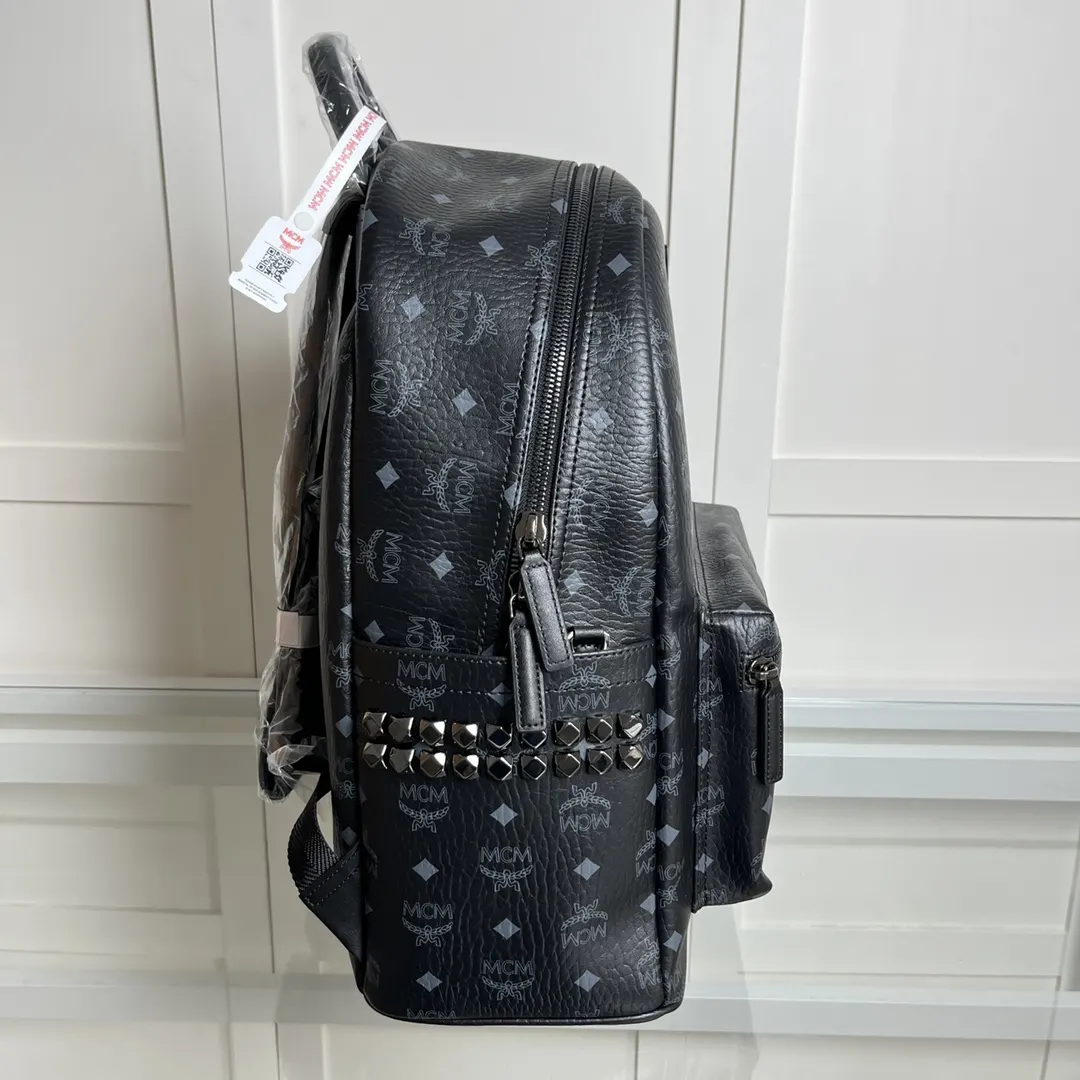 Black Monogram Backpack