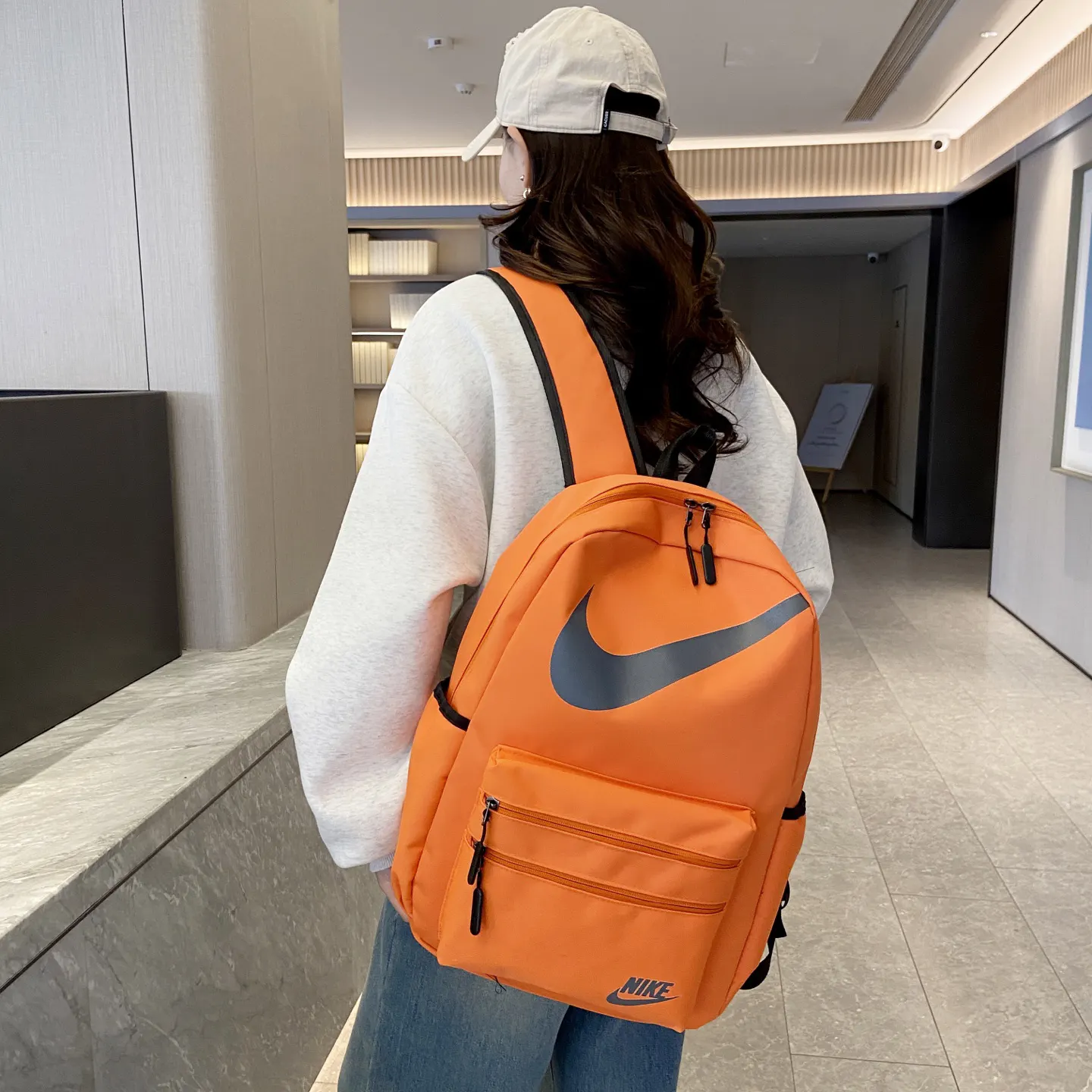 NIKE耐克 男女同款簡約百搭休閒時尚運動輕便 雙肩包 实用雙肩款