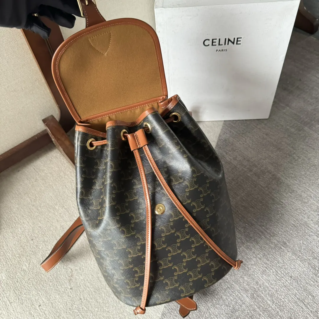 Gold Backpack Leather