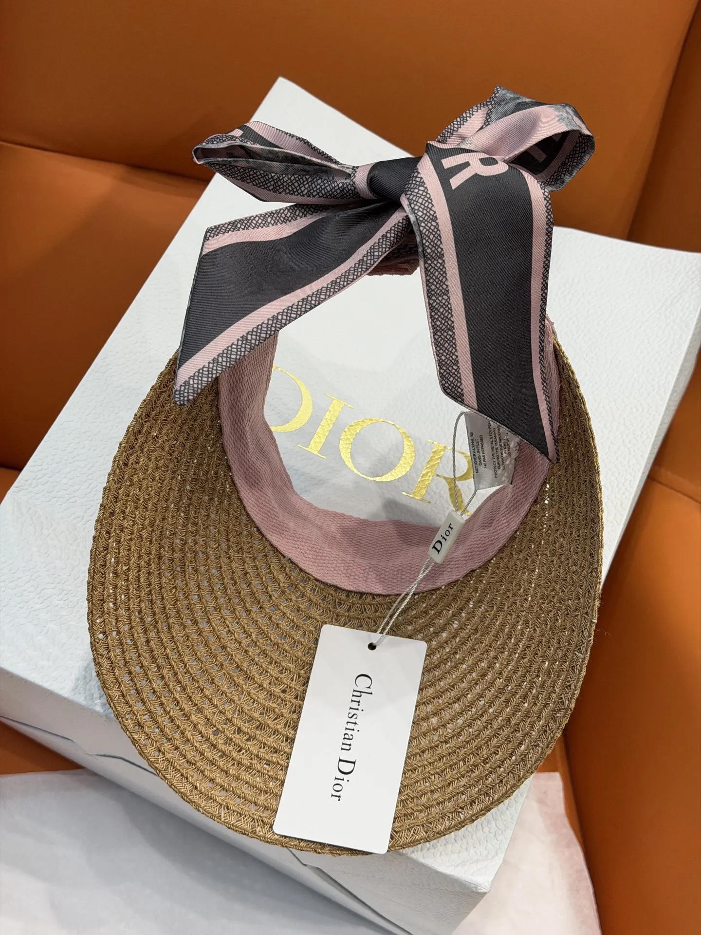 Dior 圆形吊饰草編遮陽帽 装饰 帽子