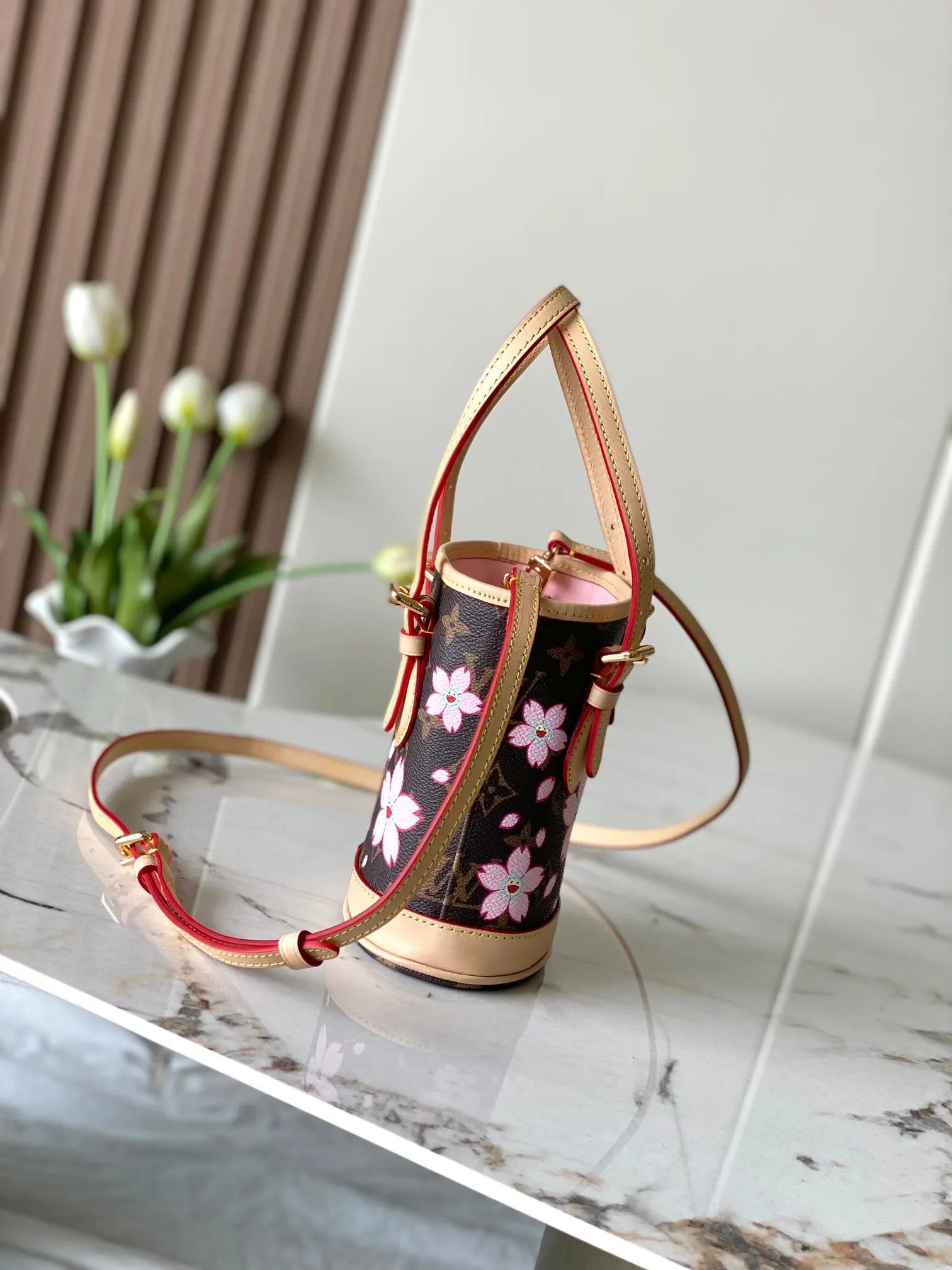Louis Vuitton Monogram Floral Mini Top Handle Crossbody Bag