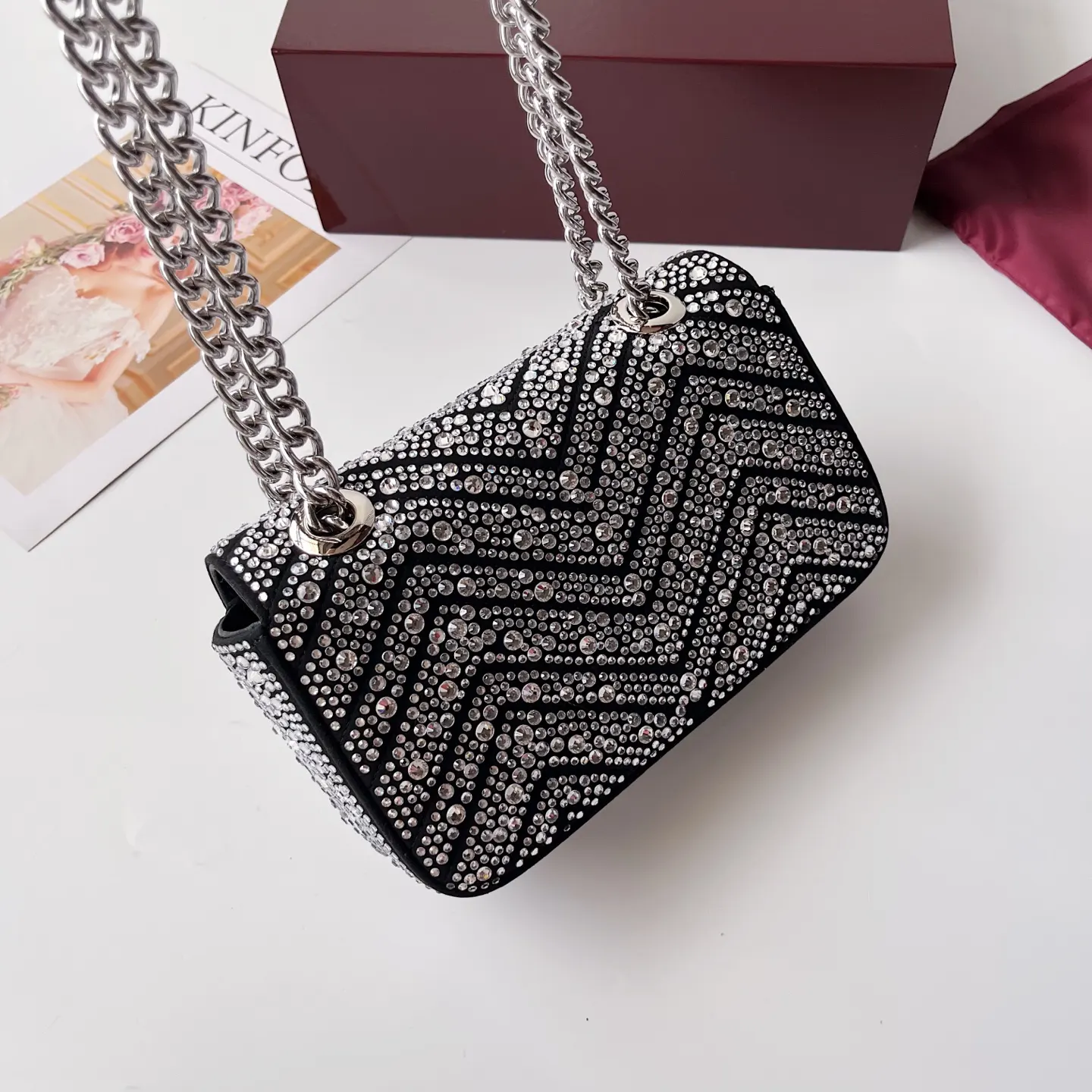 Gucci Marmont 绗缝皮革链条包 单肩斜挎款