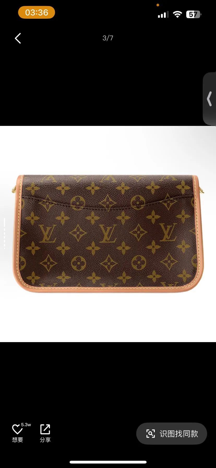 LV Diane Classic Monogram Shoulder and Crossbody Bag Image 3 LV Diane Classic Monogram Shoulder and Crossbody Bag Image 3