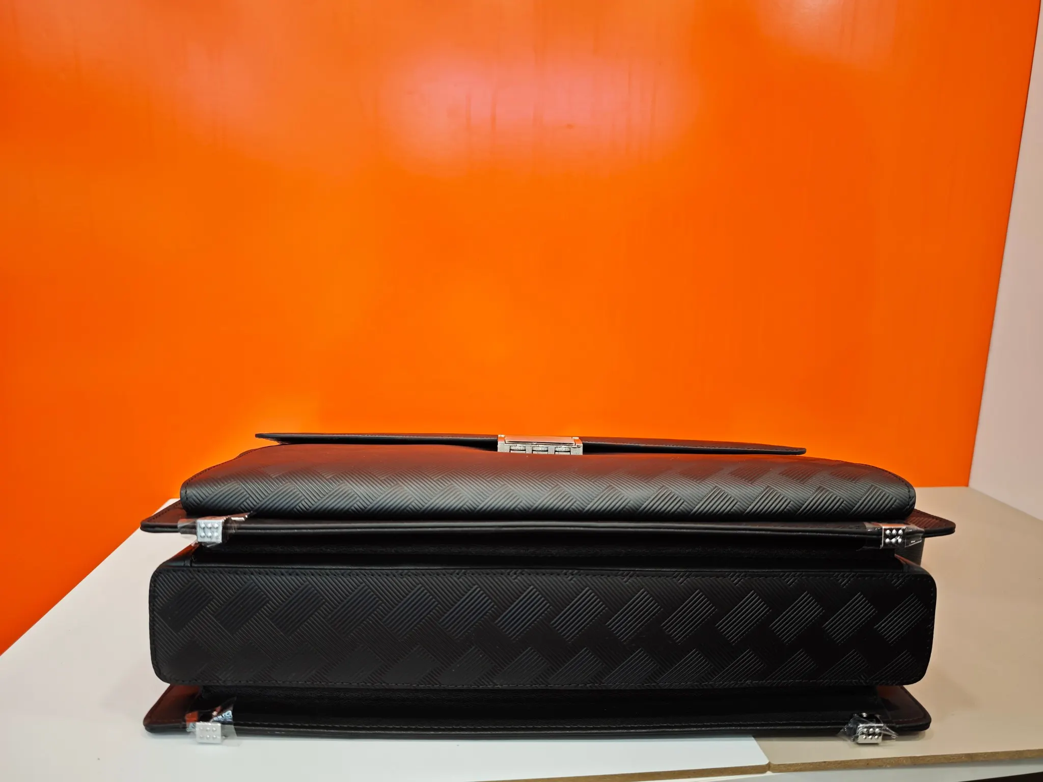 Black Briefcase Business Commuter Leather