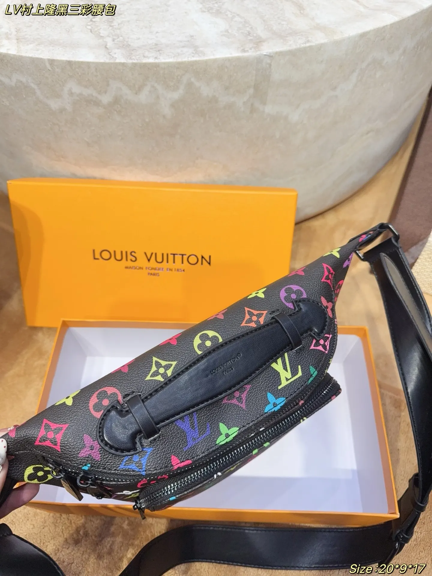 Black Silver Belt Bag Casual Canvas