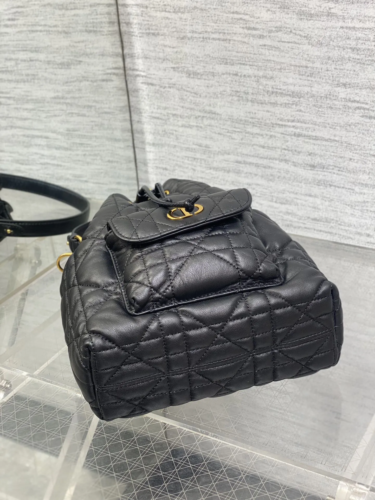 Dior Caro Leather Bucket Bag