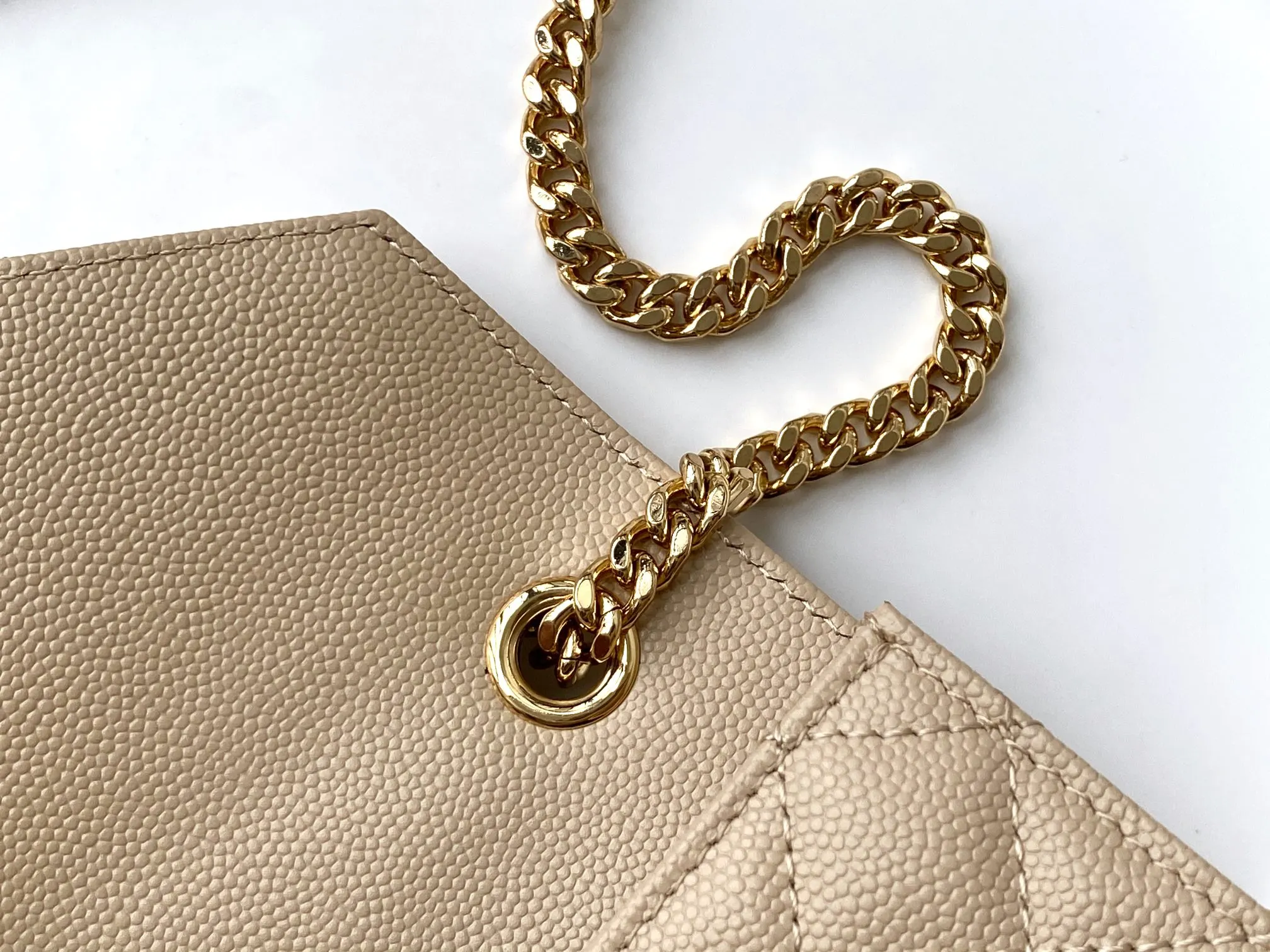 Gold Shoulder Bag Leather