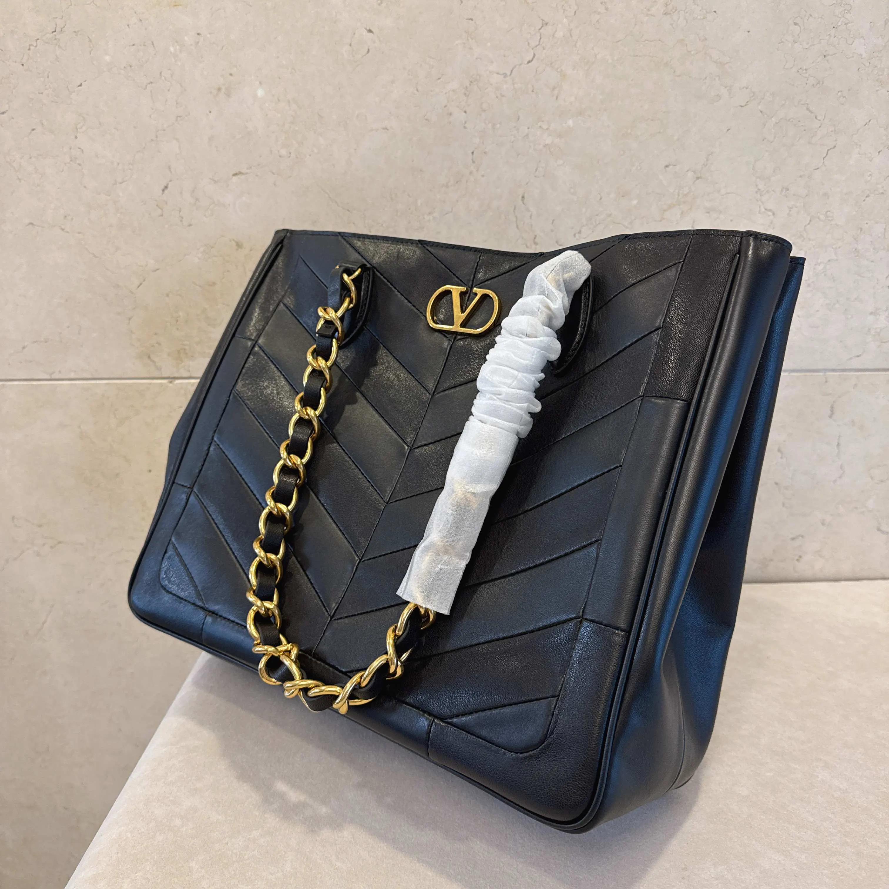 金色 羊皮 链条包 精致链条款