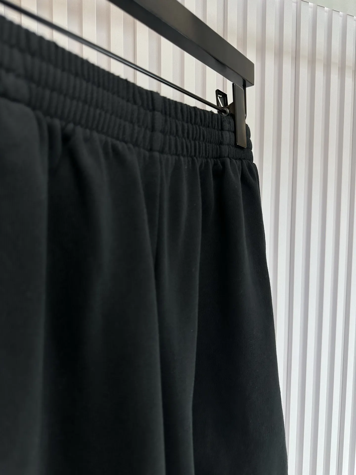 Balenciaga Black Cotton Shorts Loose
