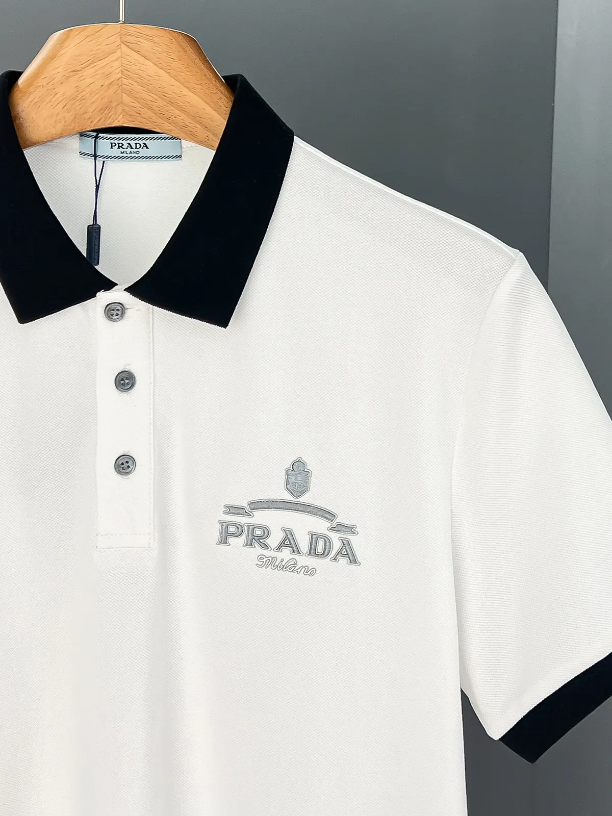 Prada 棉质 字母 Logo Polo衫