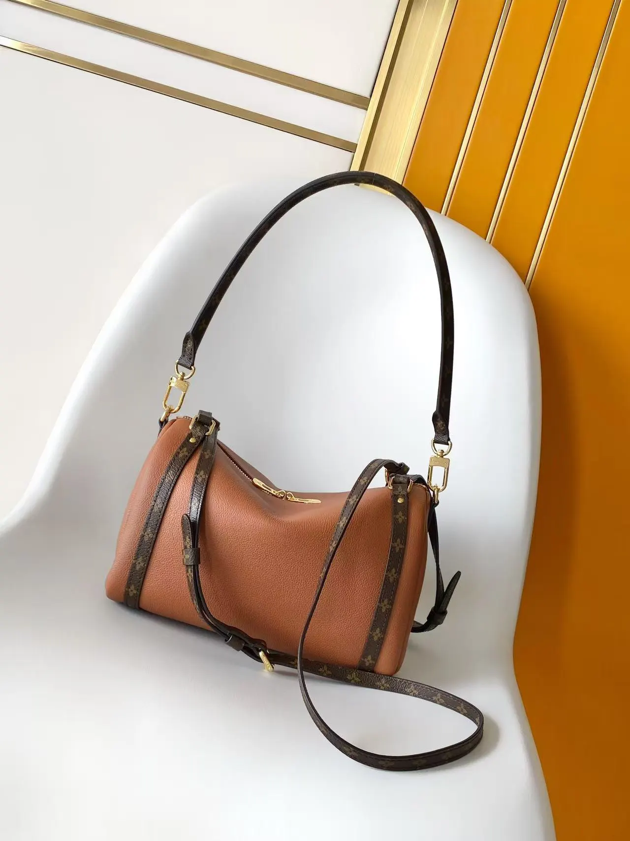 LV Keepall 黑色 米白 牛皮 旅行袋 大容量旅行款