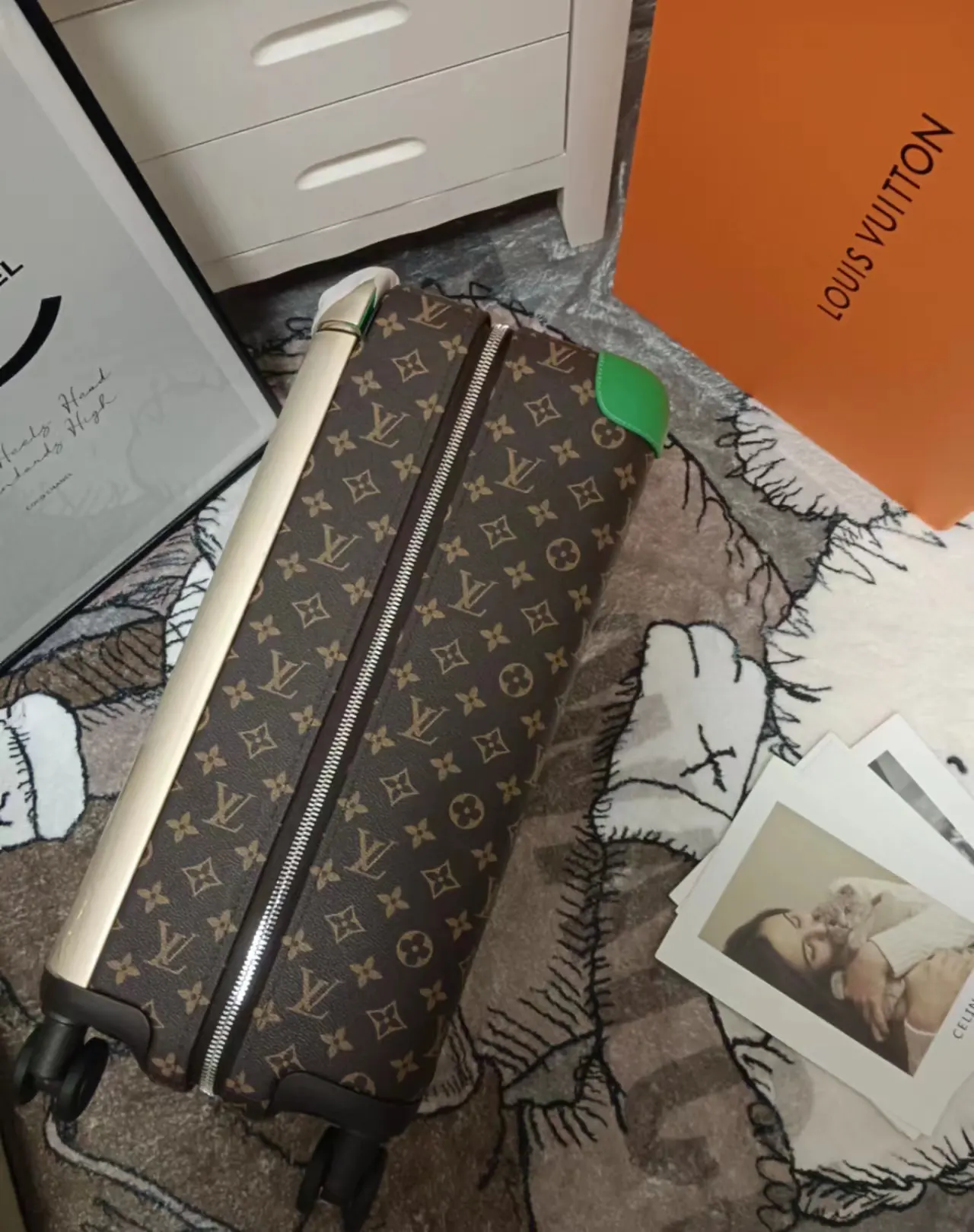 老花 綠色 新顏色 老花 綠色包脚 新顏色 老花 綠色包脚 行李箱 旅行拉杆款 輕便出行款