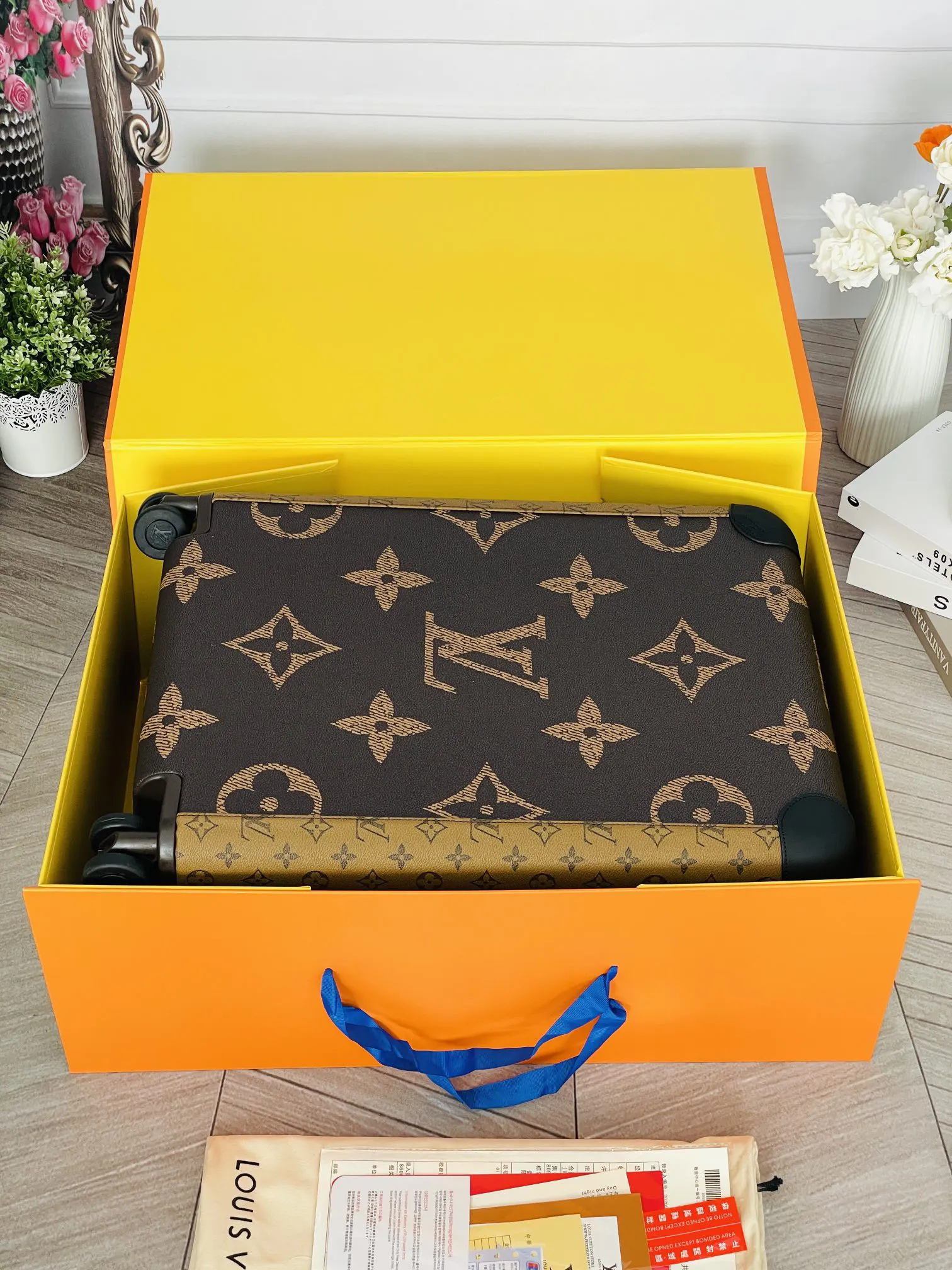 LV 老花 帆布 行李箱 旅行拉杆款 輕便出行款