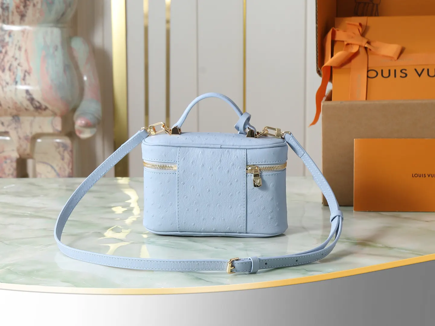 Louis Vuitton Blue Cosmetic Pouch