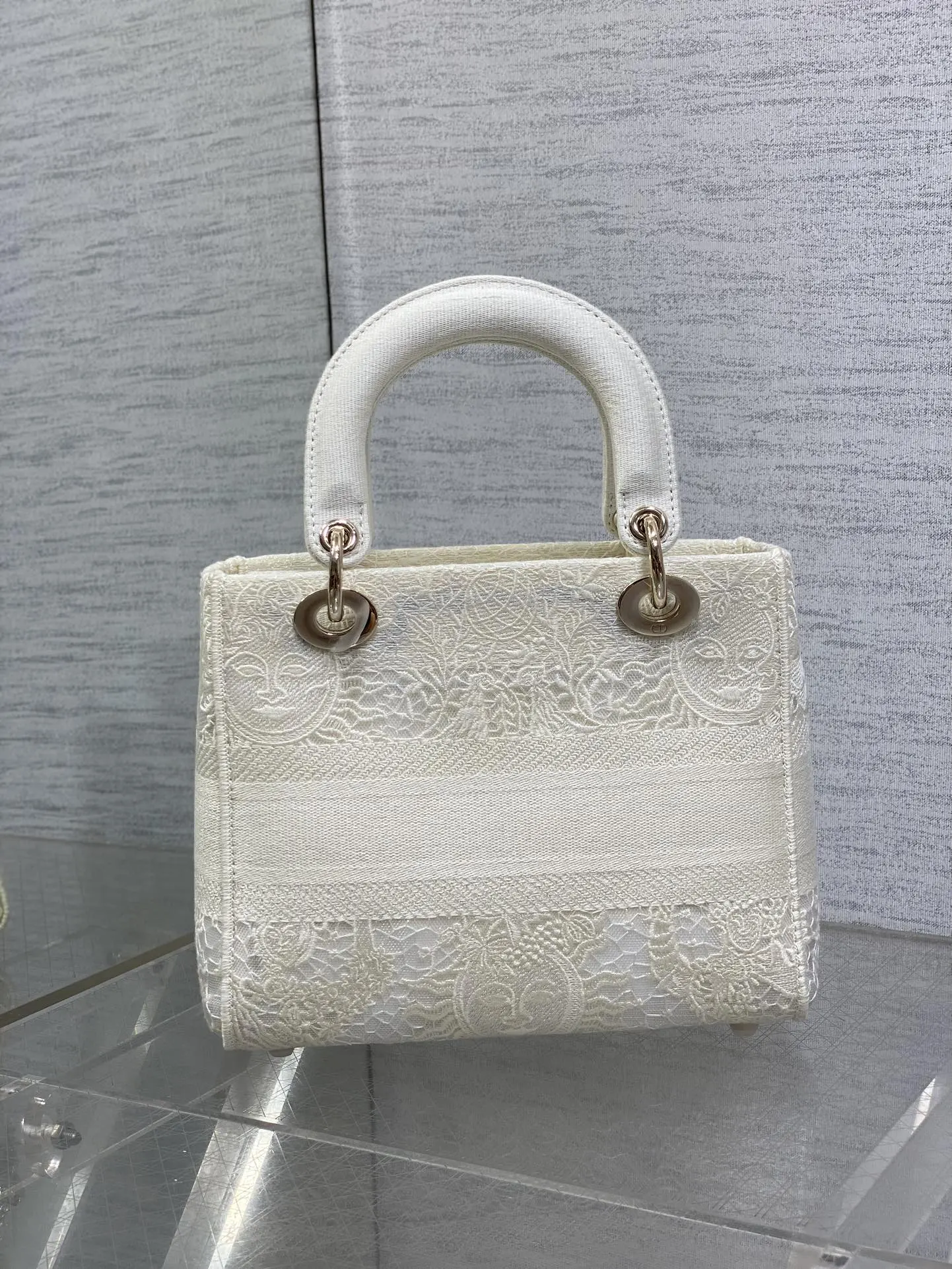 Dior Dⅰor 进口 刺绣蕾丝戴妃包 Lady蕾丝刺绣太 手提包 通勤手提款