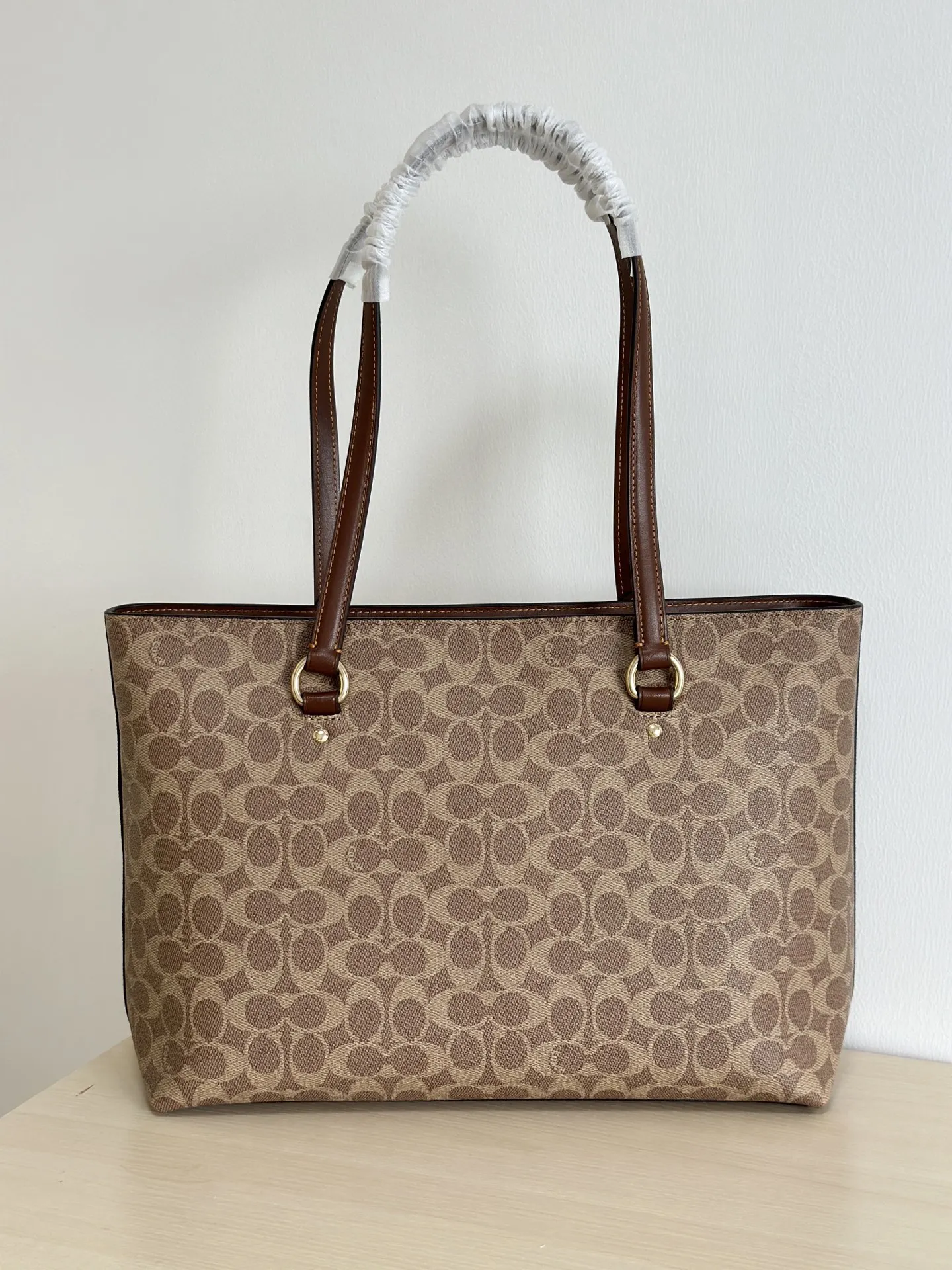 Monogram Tote Bag Leather